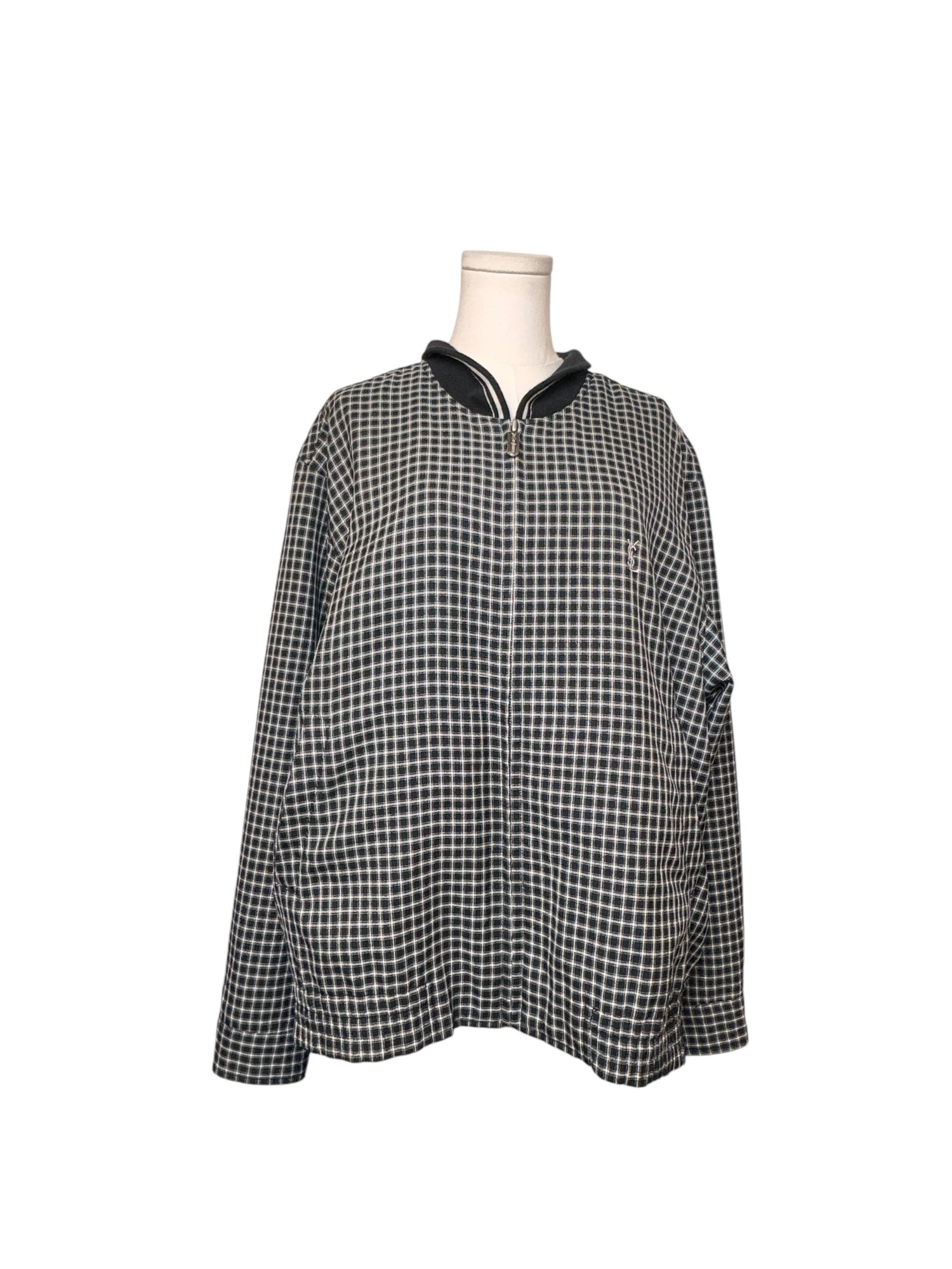 YSL Pour Homme Black Plaid Jacket