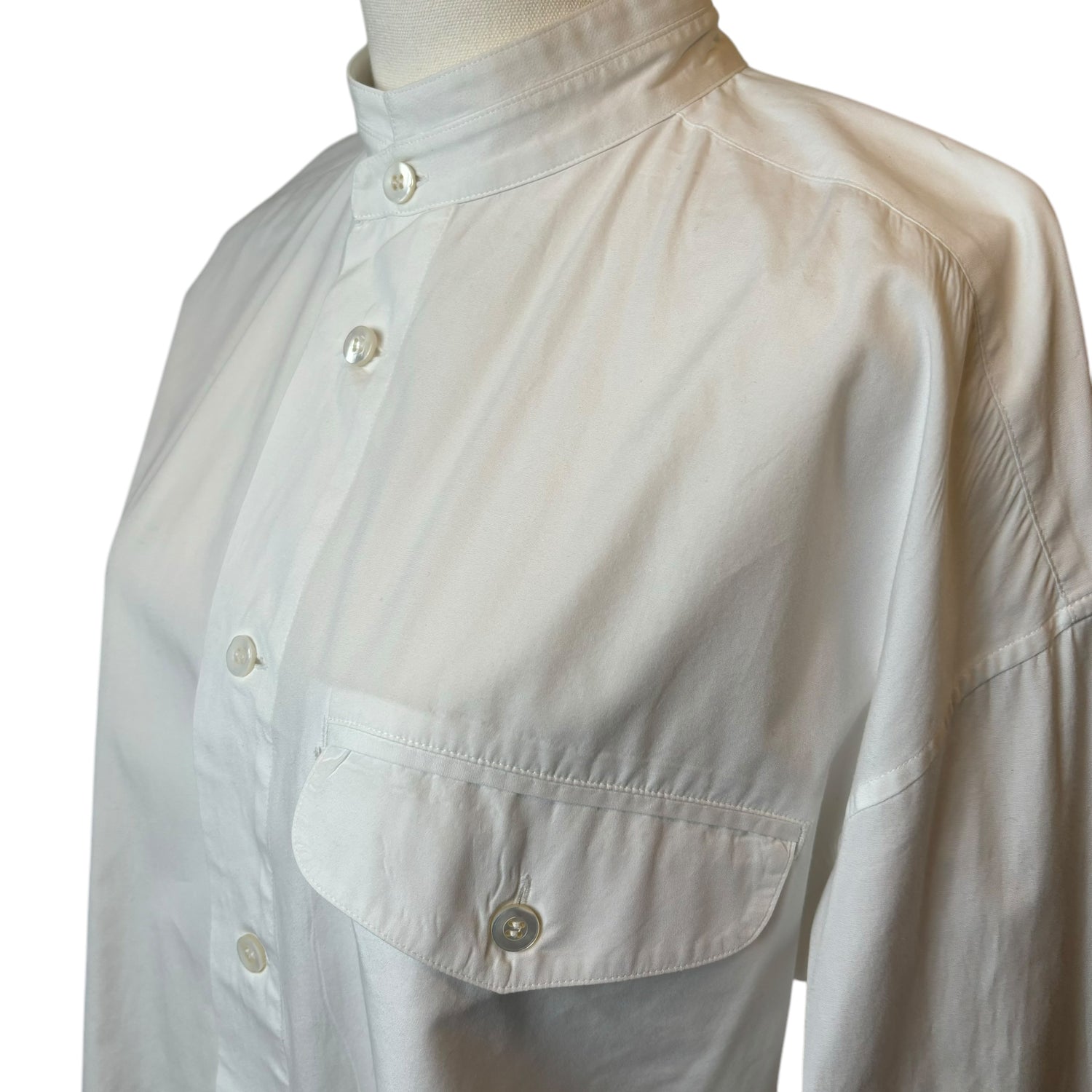 Issey Miyake White Button Down Long Sleeve