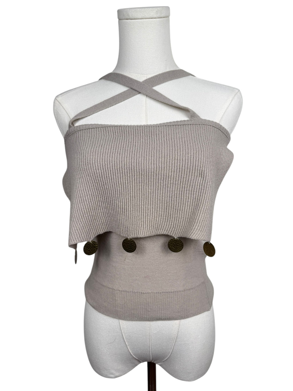 Vintage Sonia Rykiel Embellished Knit Tank