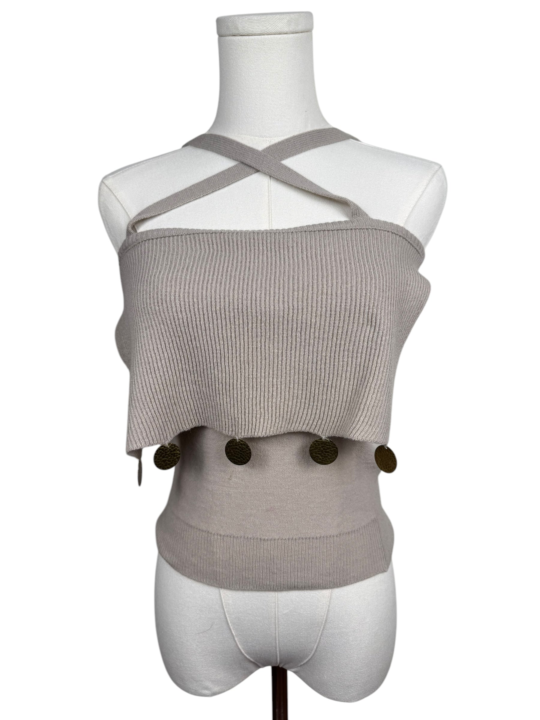 Vintage Sonia Rykiel Embellished Knit Tank