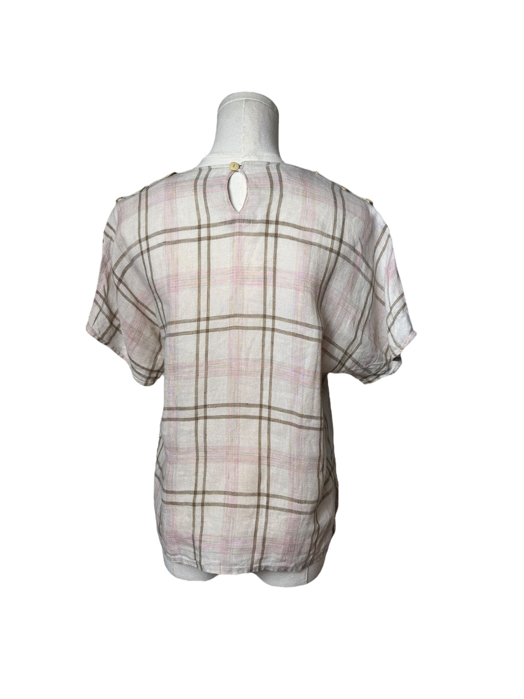 Chloe Linen Checkered Top