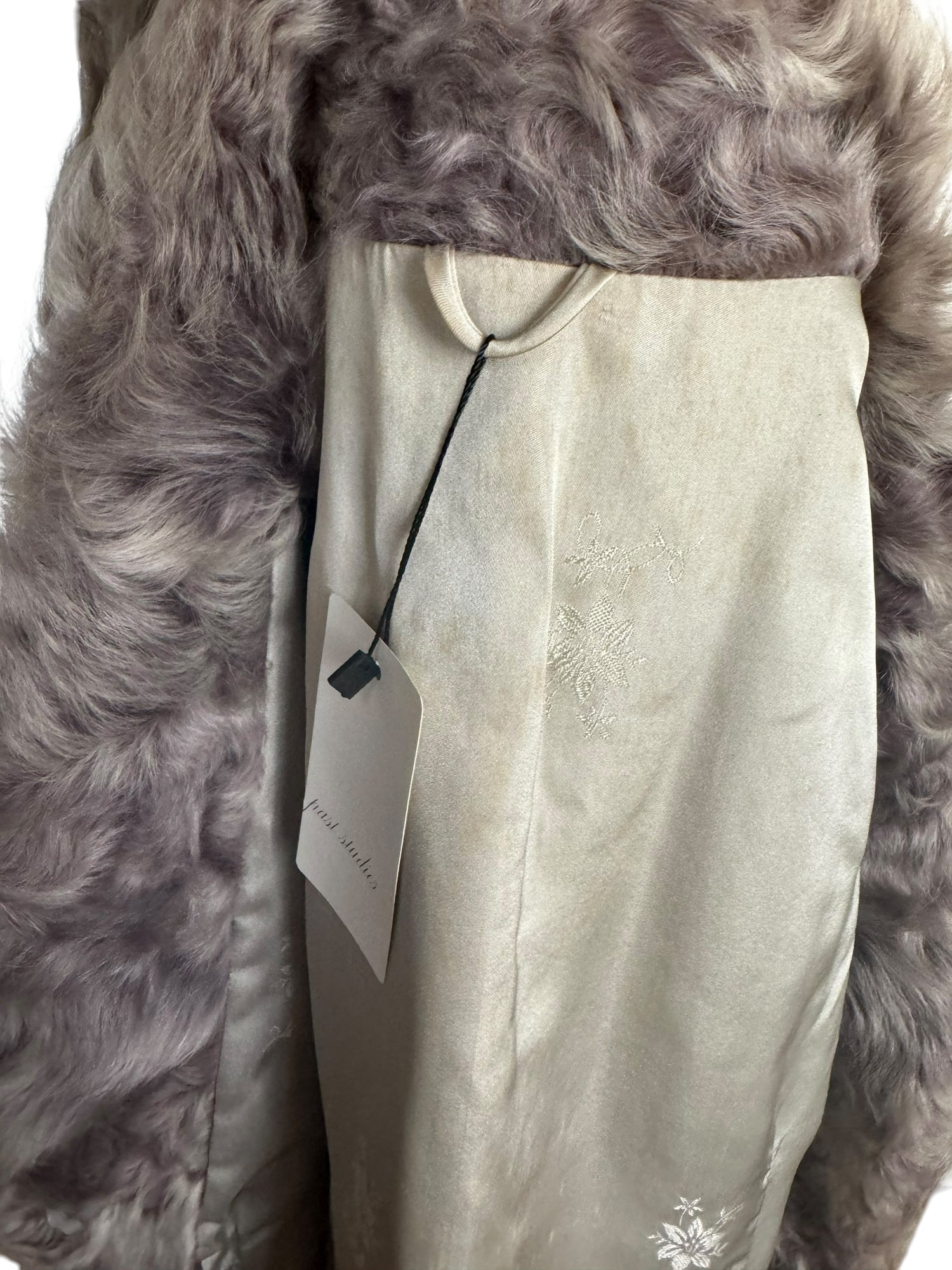 Vintage Grey Lamb Fur Coat