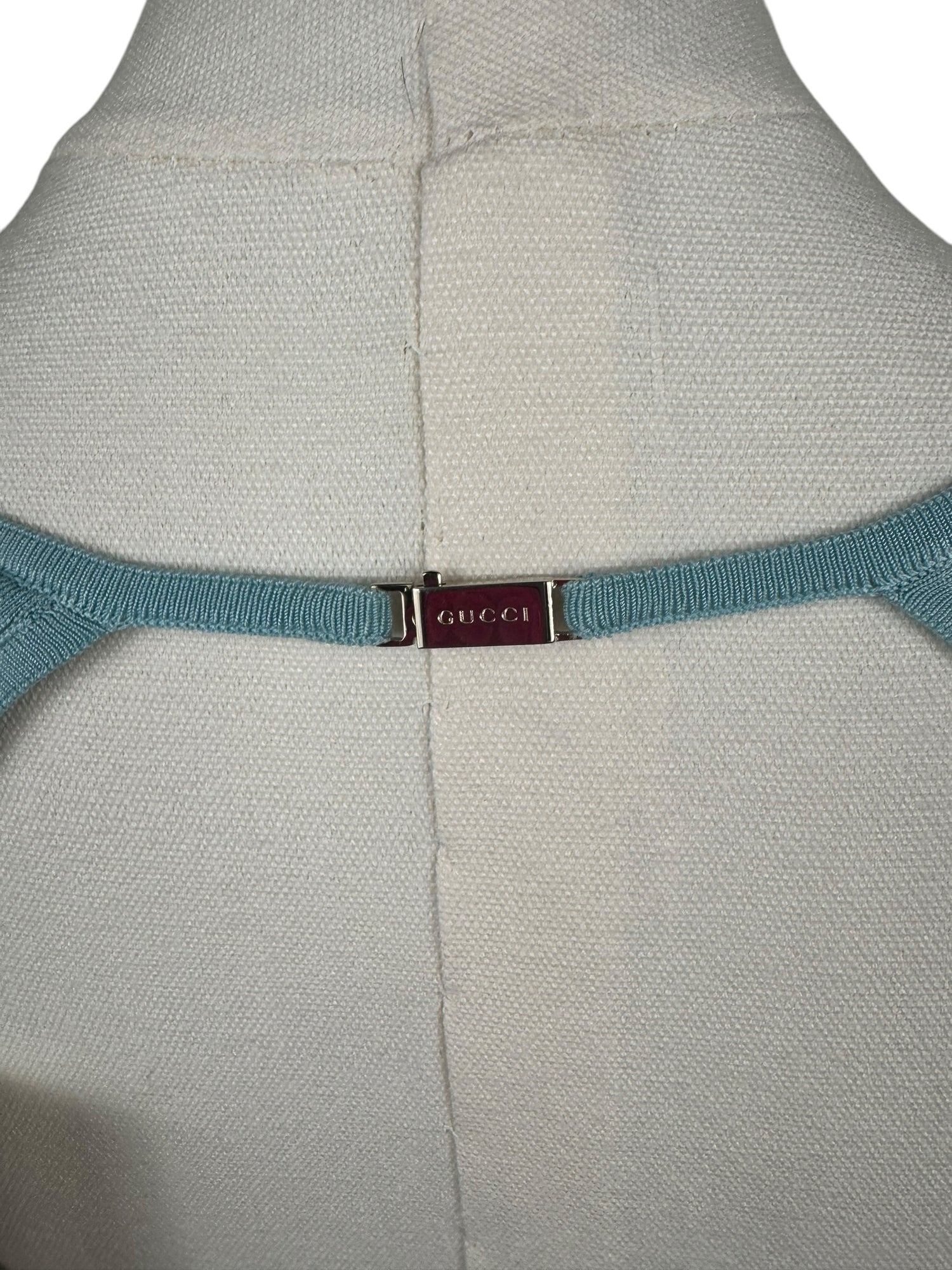 Gucci by Tom Ford Blue Open Back Tank Top