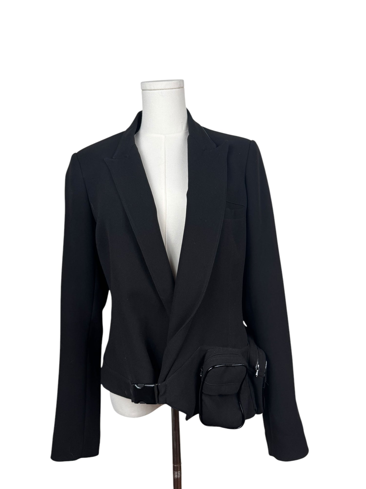 Jean Paul Gaultier Oversized Pocket Black Blazer