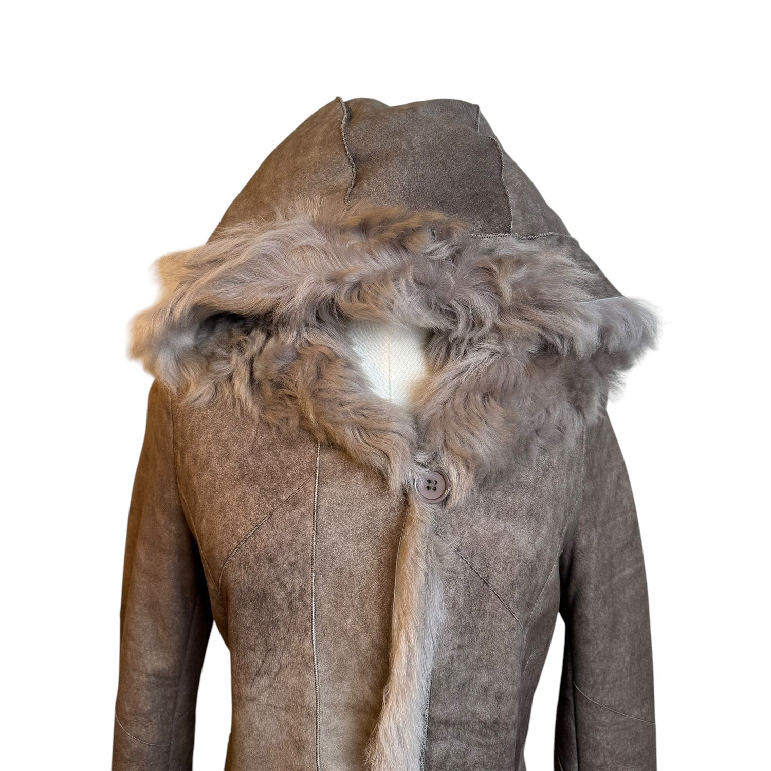 Grey Vintage Fur Jacket