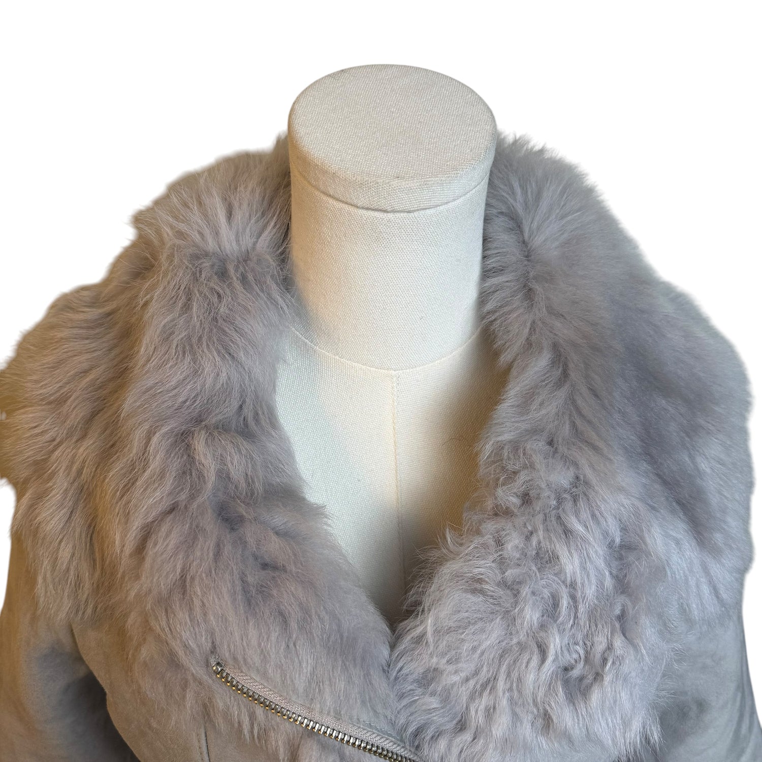 Grey Vintage Fur Jacket