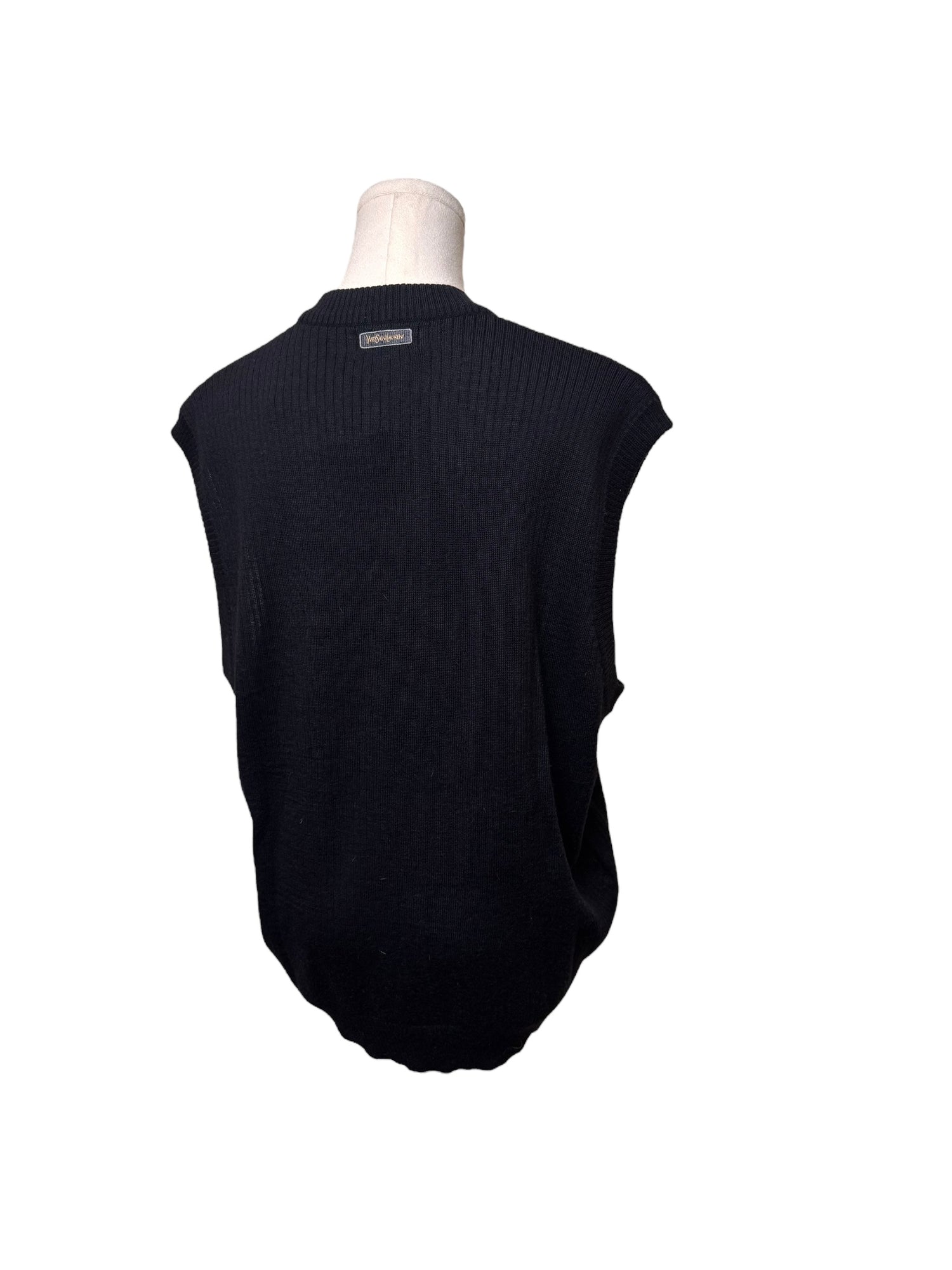 YSL Black Sweater Vest