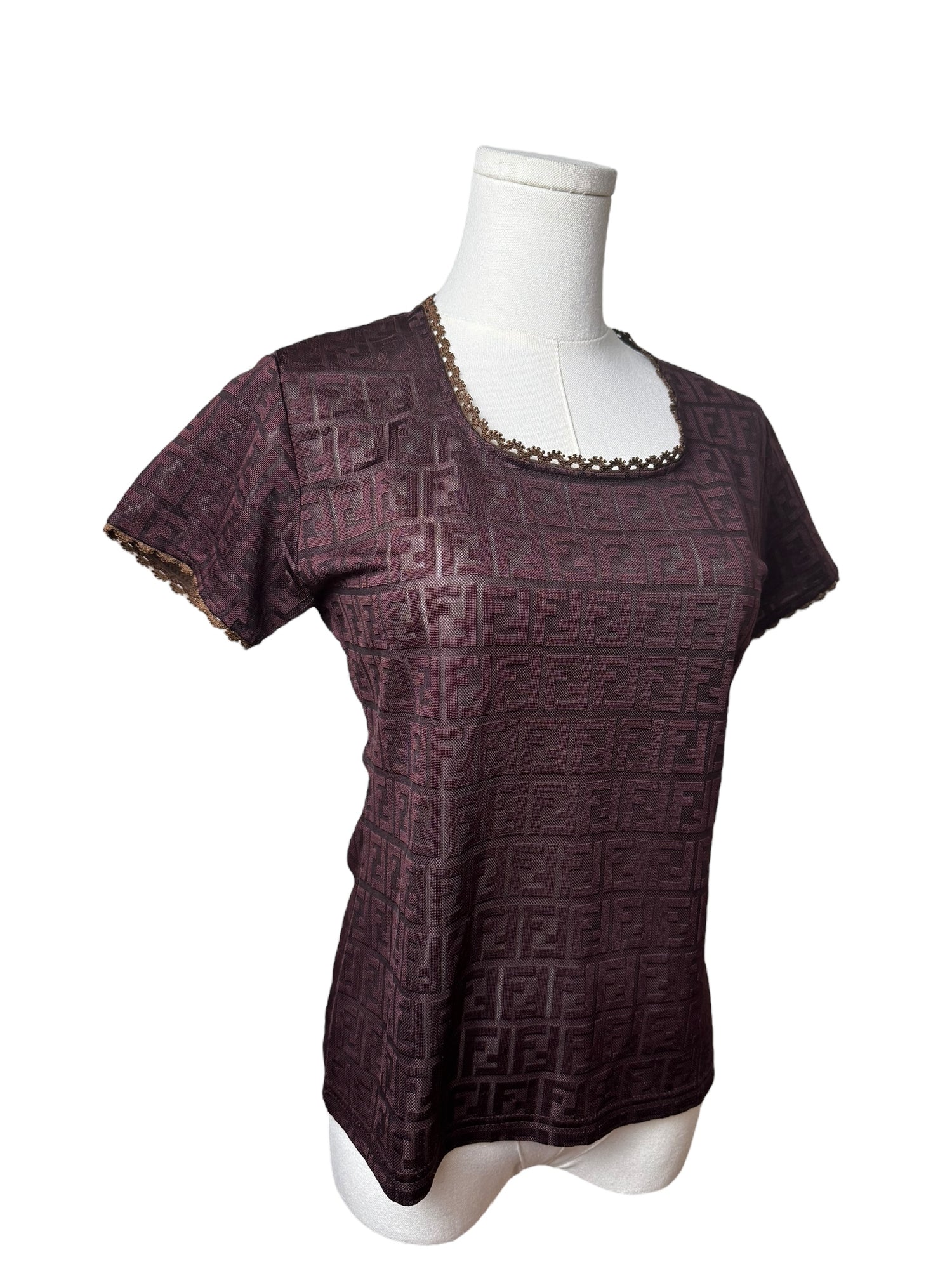 Fendi Brown Monogram Short Sleeve