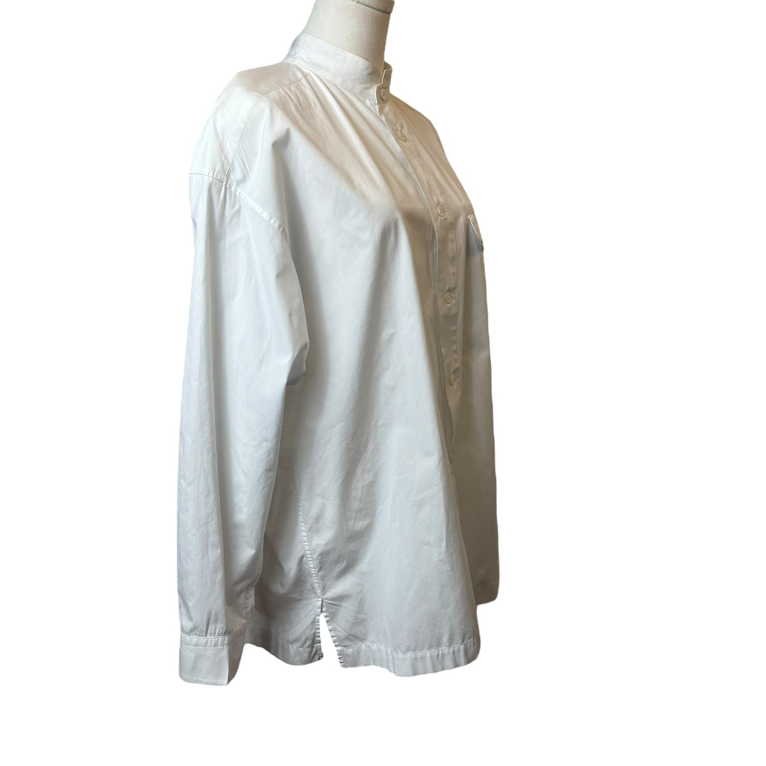 Issey Miyake White Button Down Long Sleeve