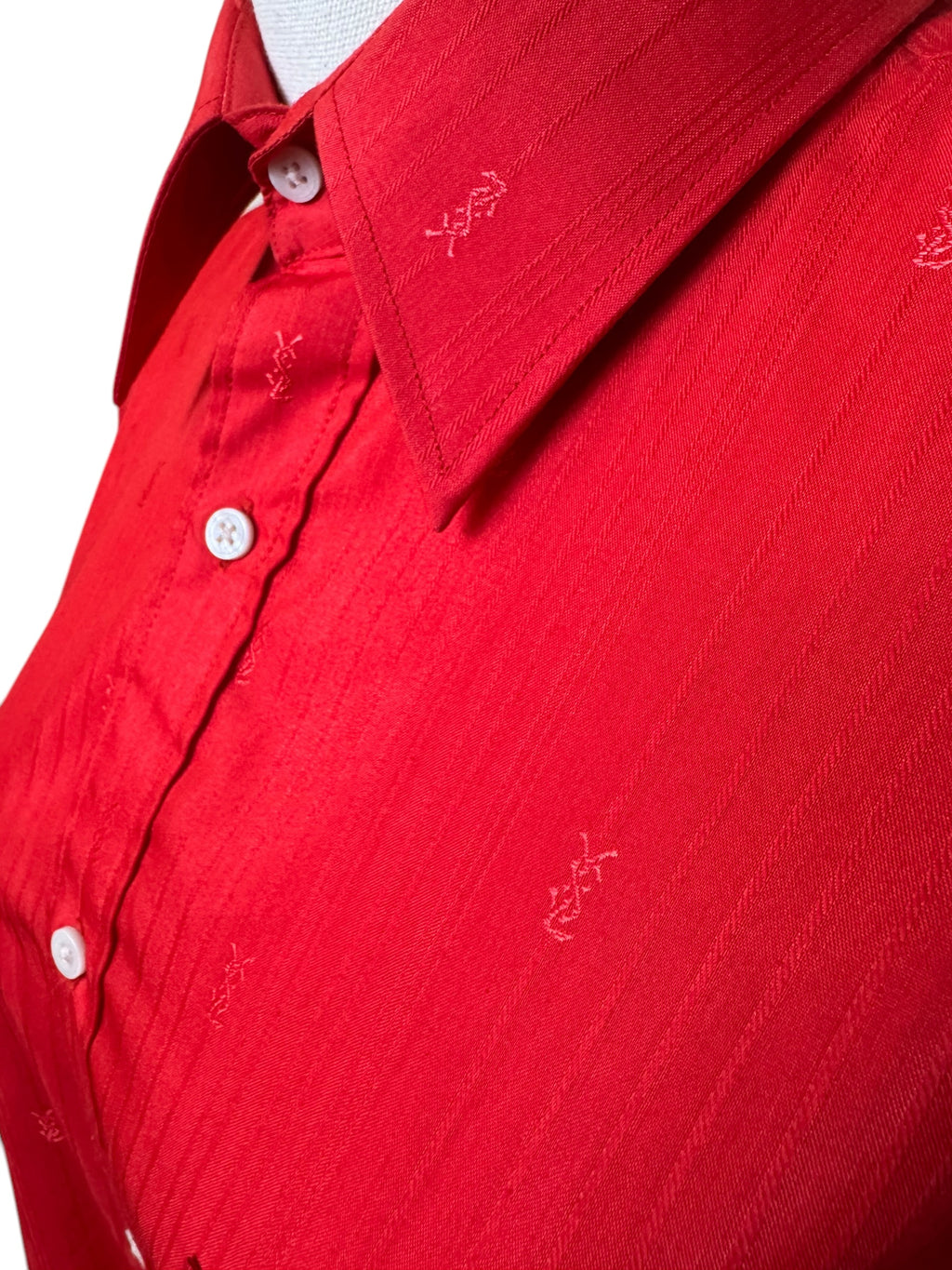 YSL Red Logo Button Down Shirt