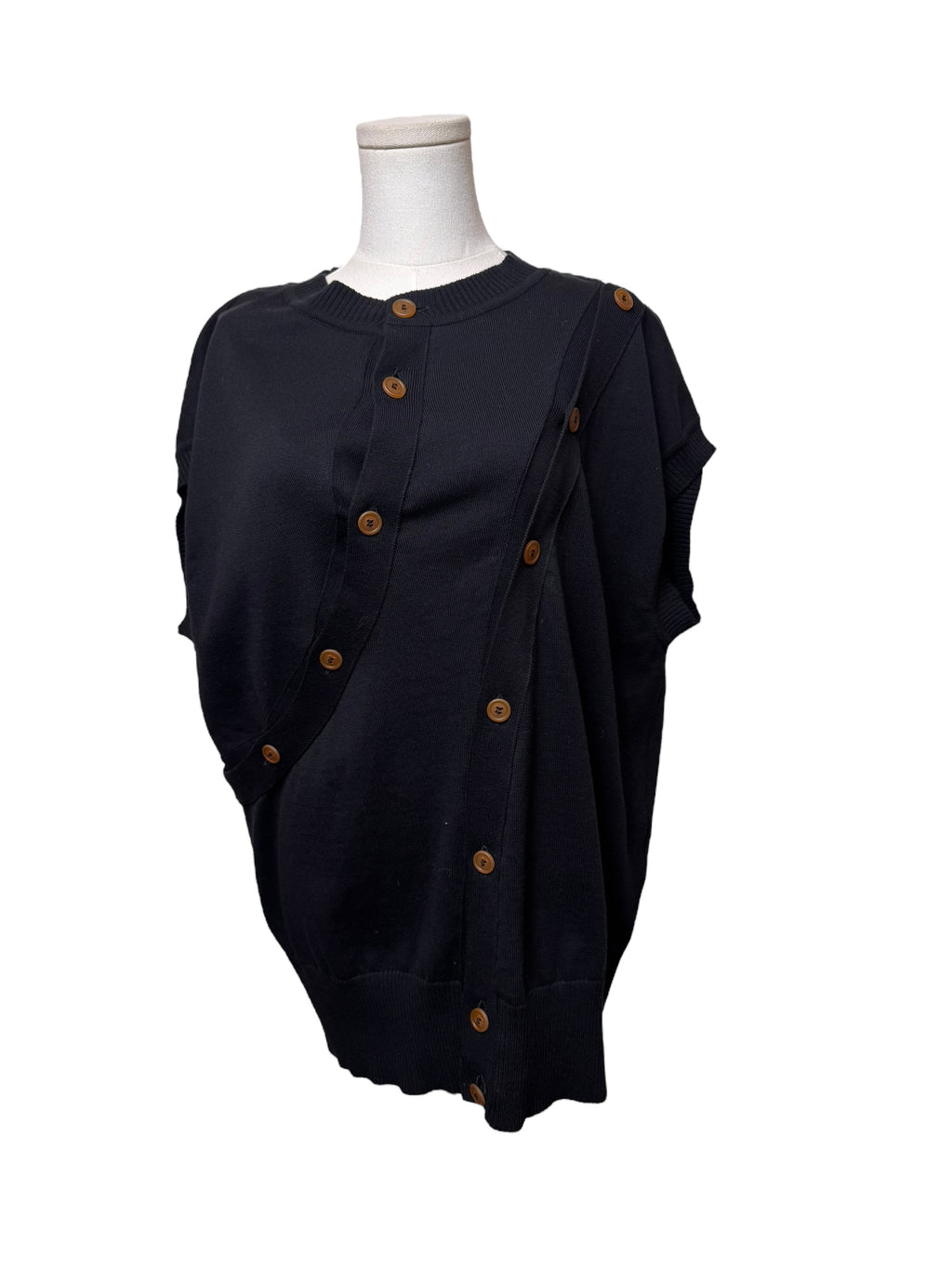 Vivienne Westwood Men Black Button Knit Top