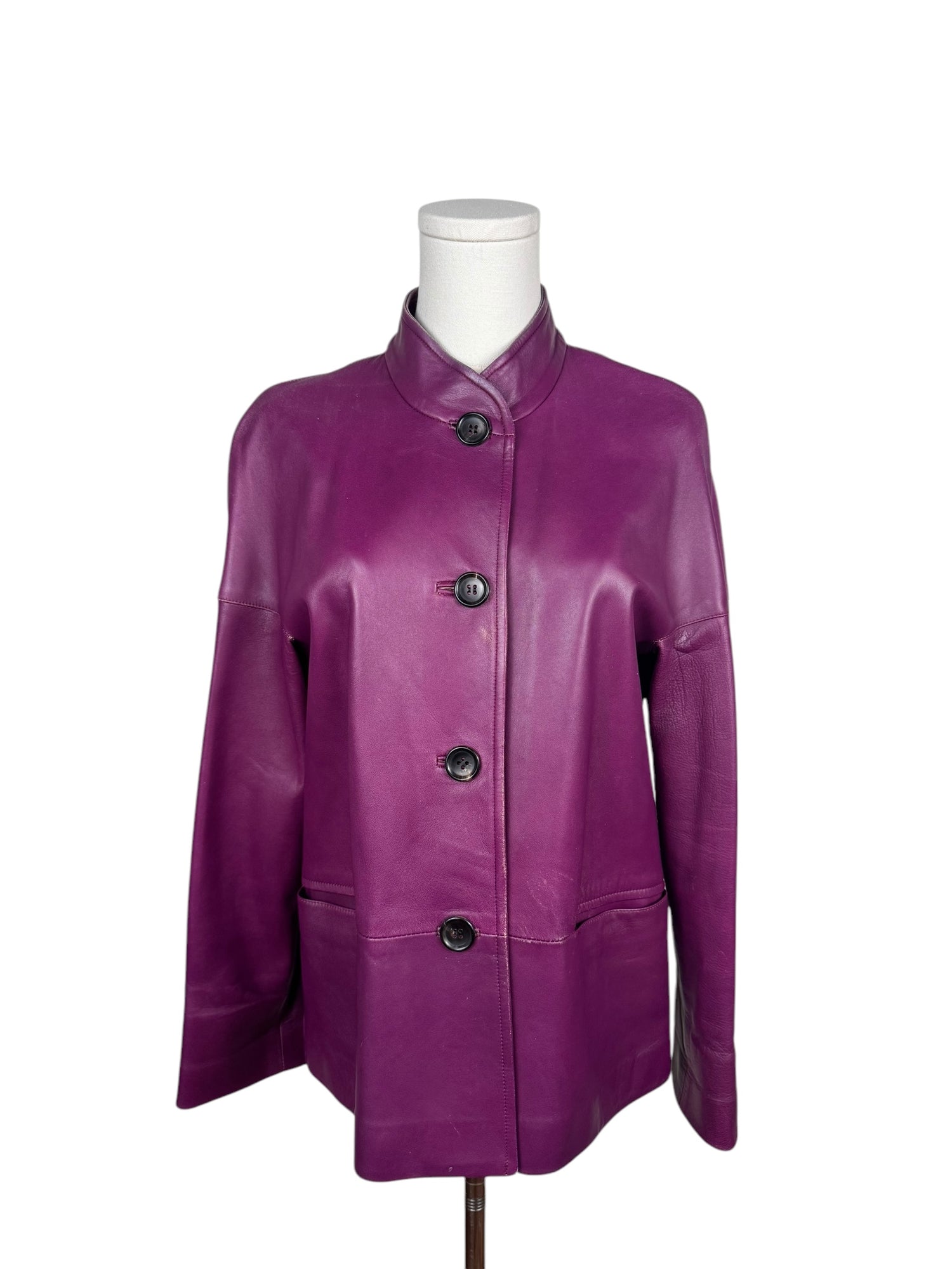 Vintage Purple Leather Jacket