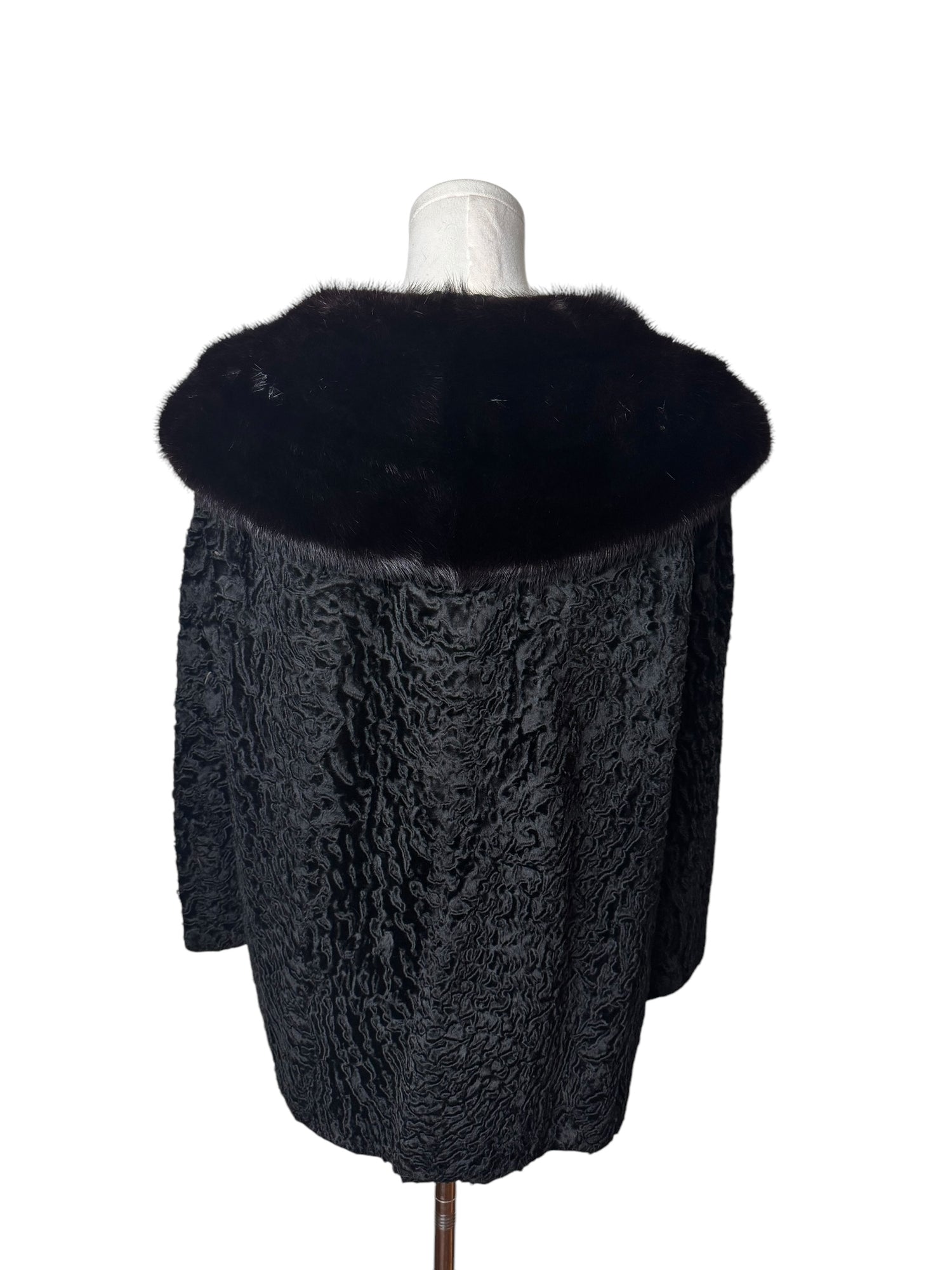 Black Vintage Fur Jacket