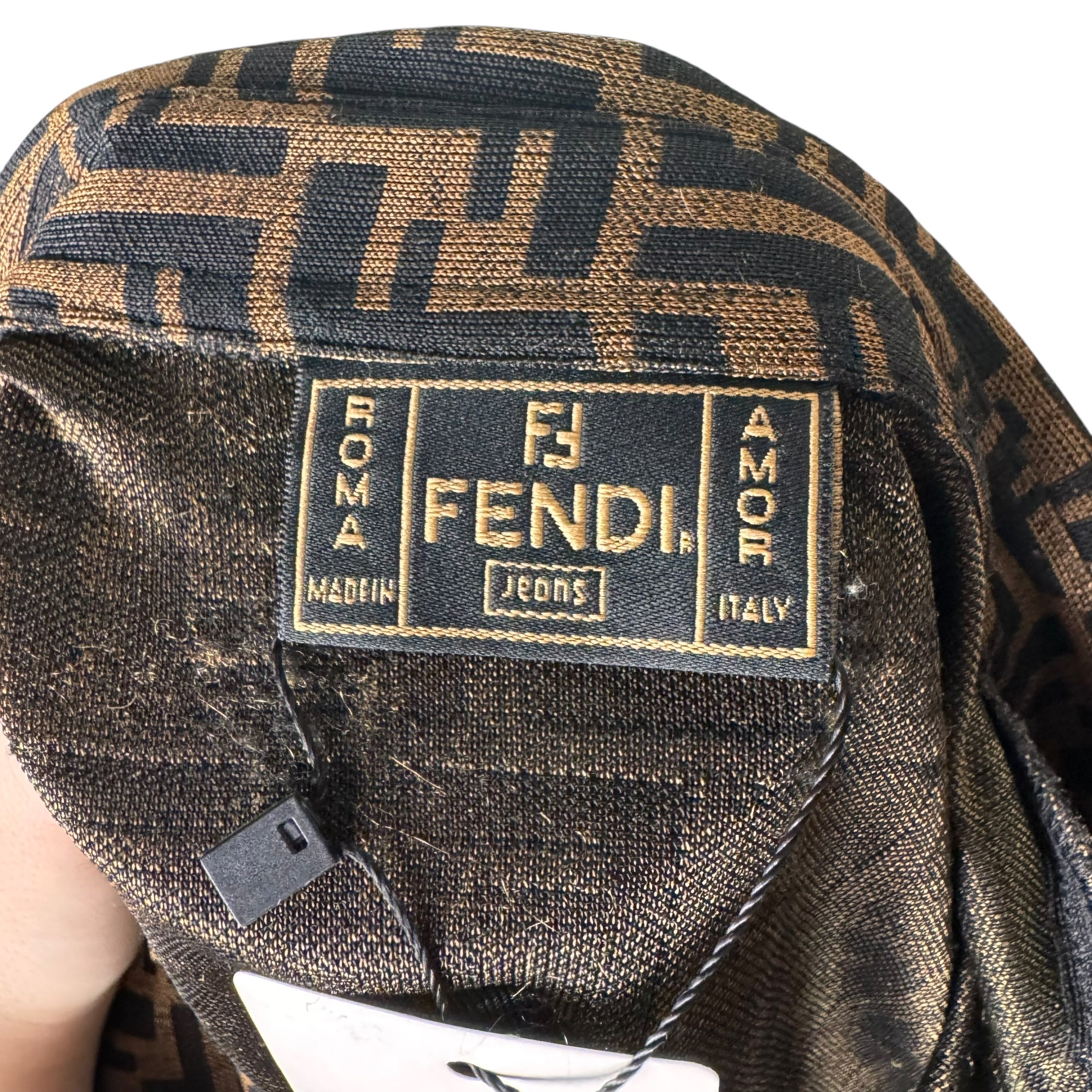 Fendi Long Sleeve Zucca Print Button Up