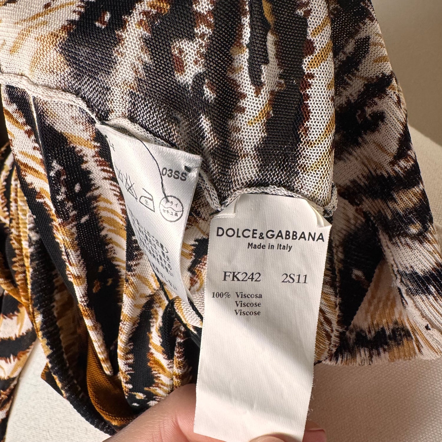Dolce & Gabbana Cheetah Print Mesh Long Sleeve
