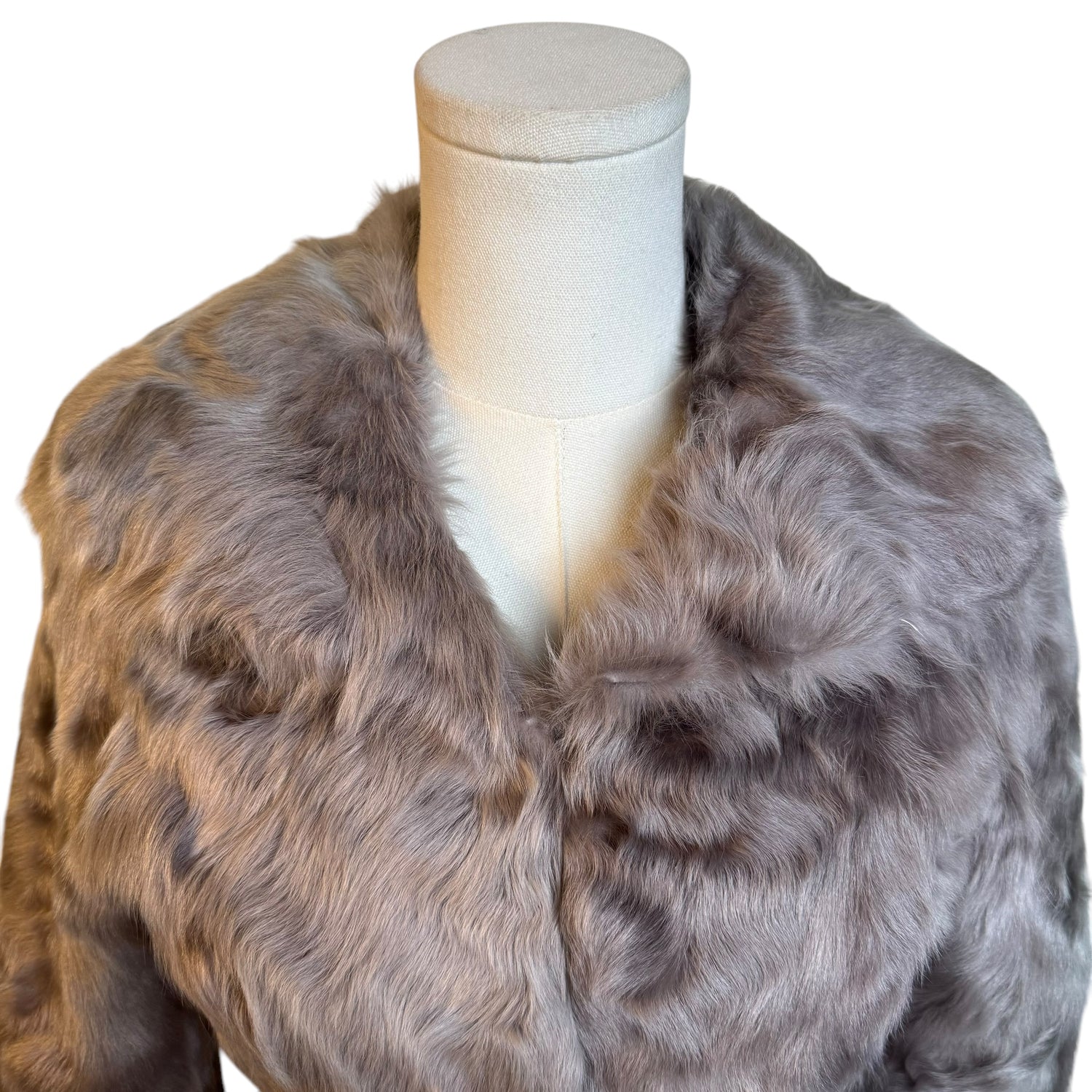 Grey Vintage Fur Jacket