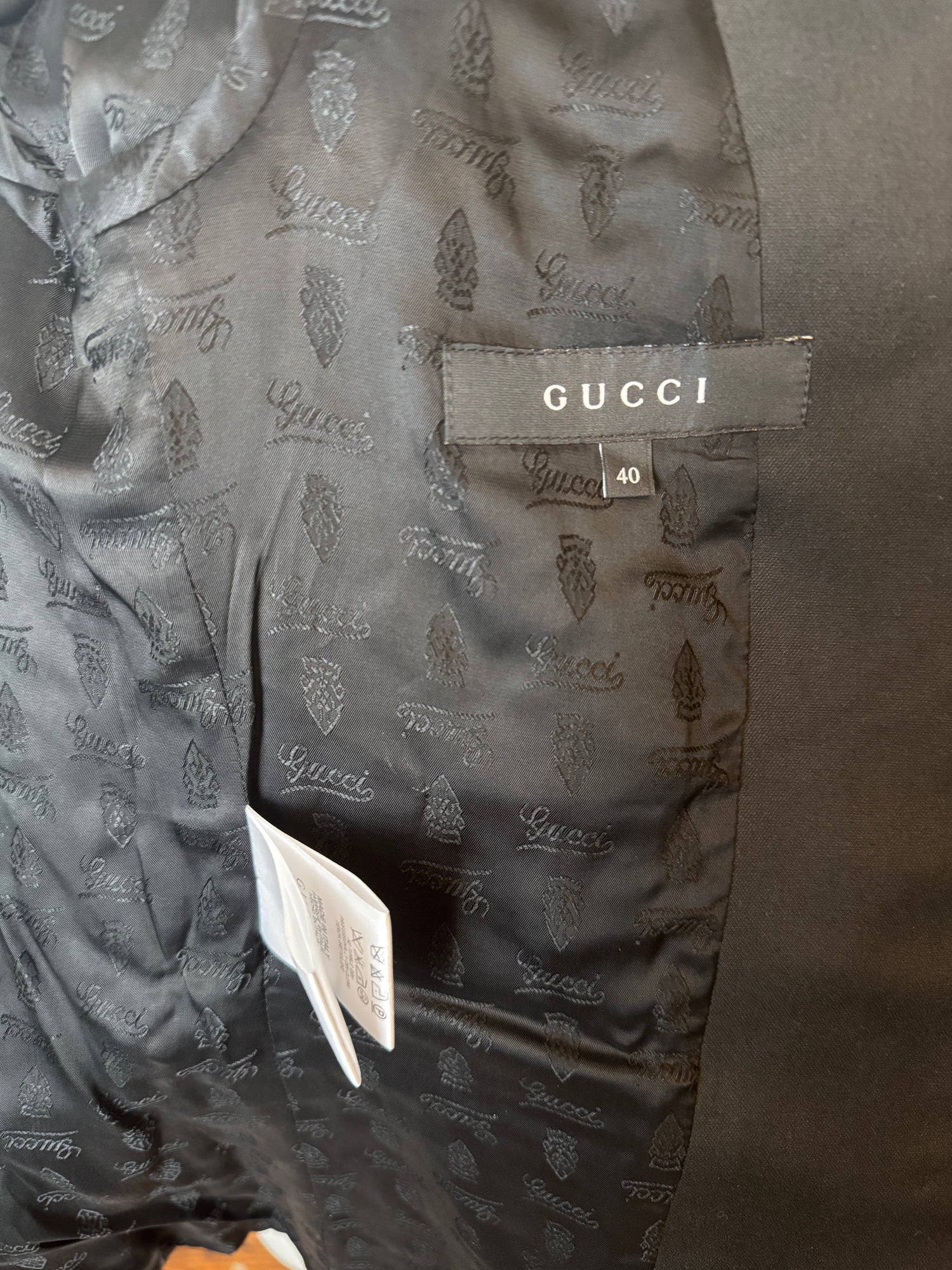 Gucci Black Blazer with Pin