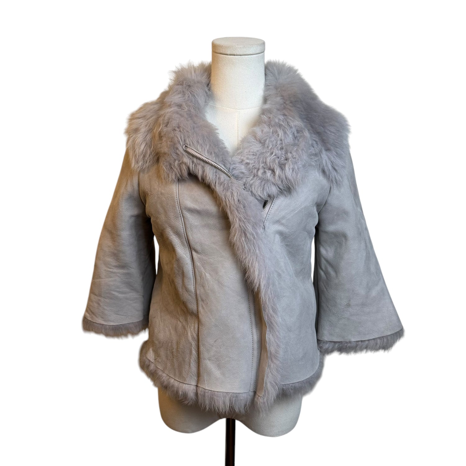 Grey Vintage Fur Jacket