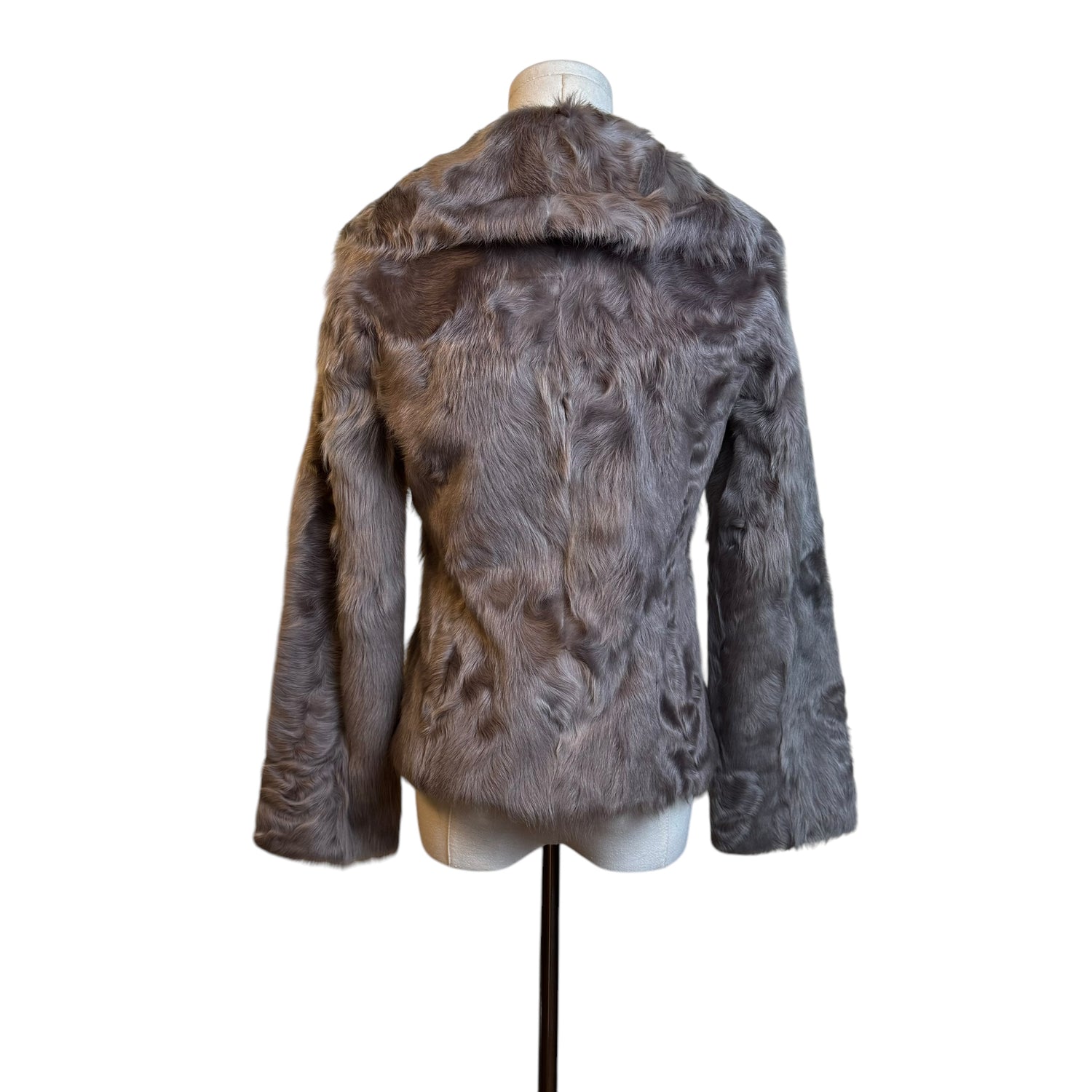 Grey Vintage Fur Jacket