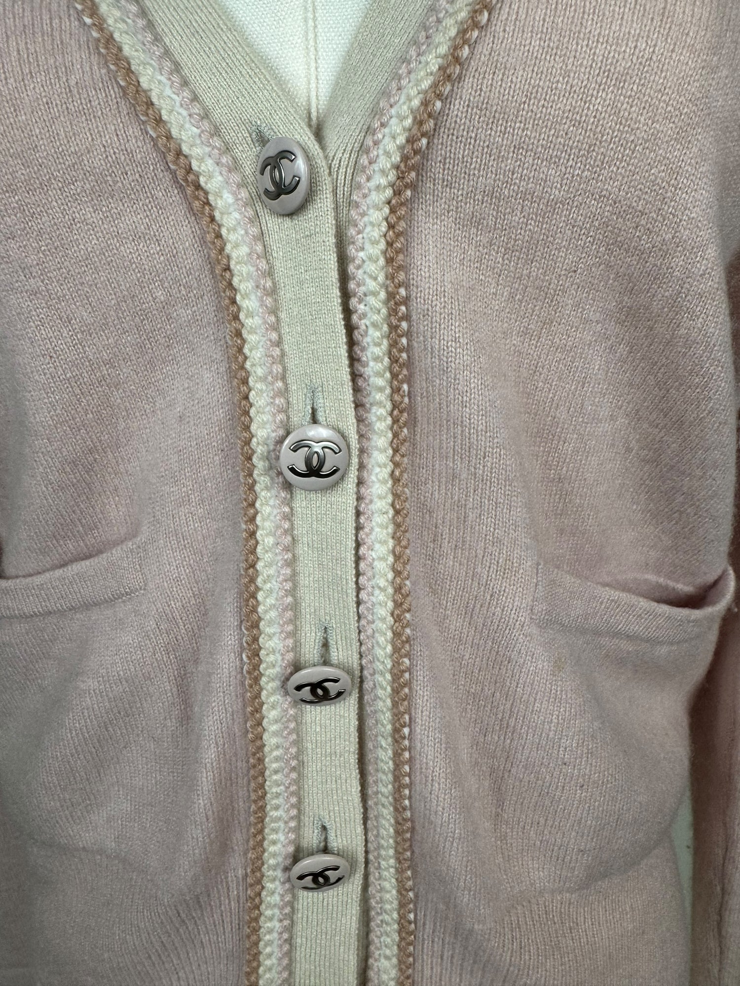 Chanel Pink Cashmere Cardigan