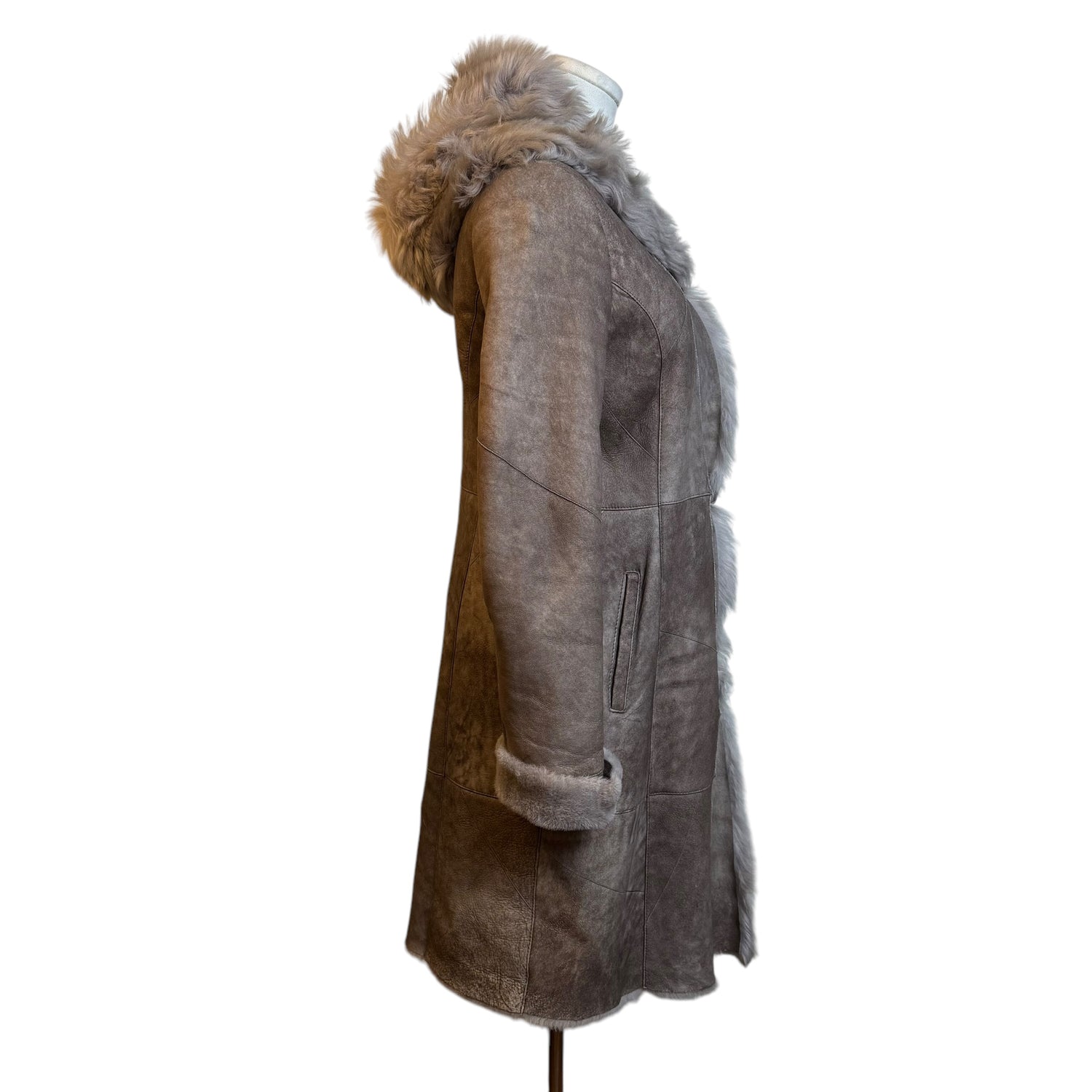 Grey Vintage Fur Jacket