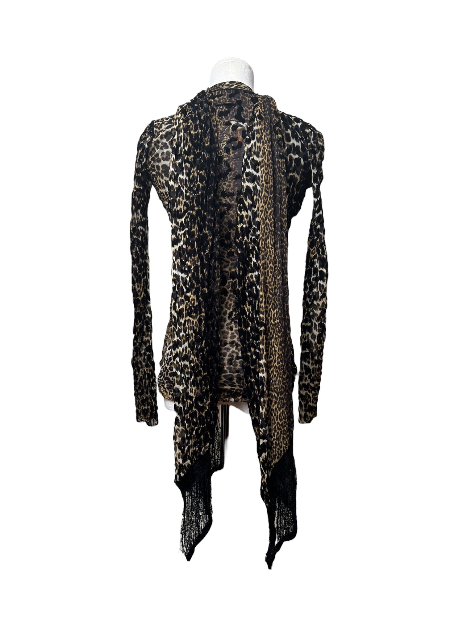 Jean Paul Gaultier Mesh Cheetah Print Top