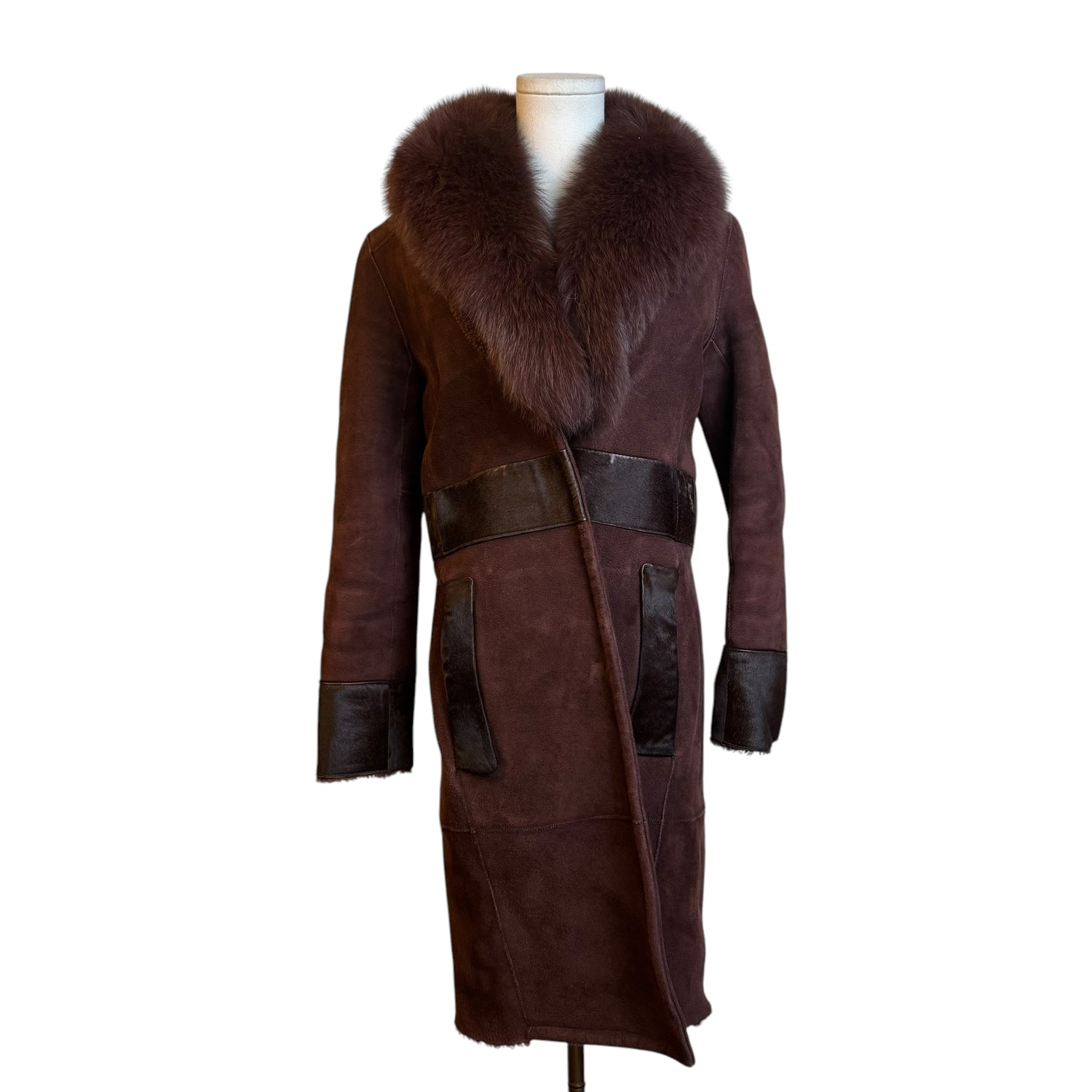 Burgundy Vintage Fur Jacket