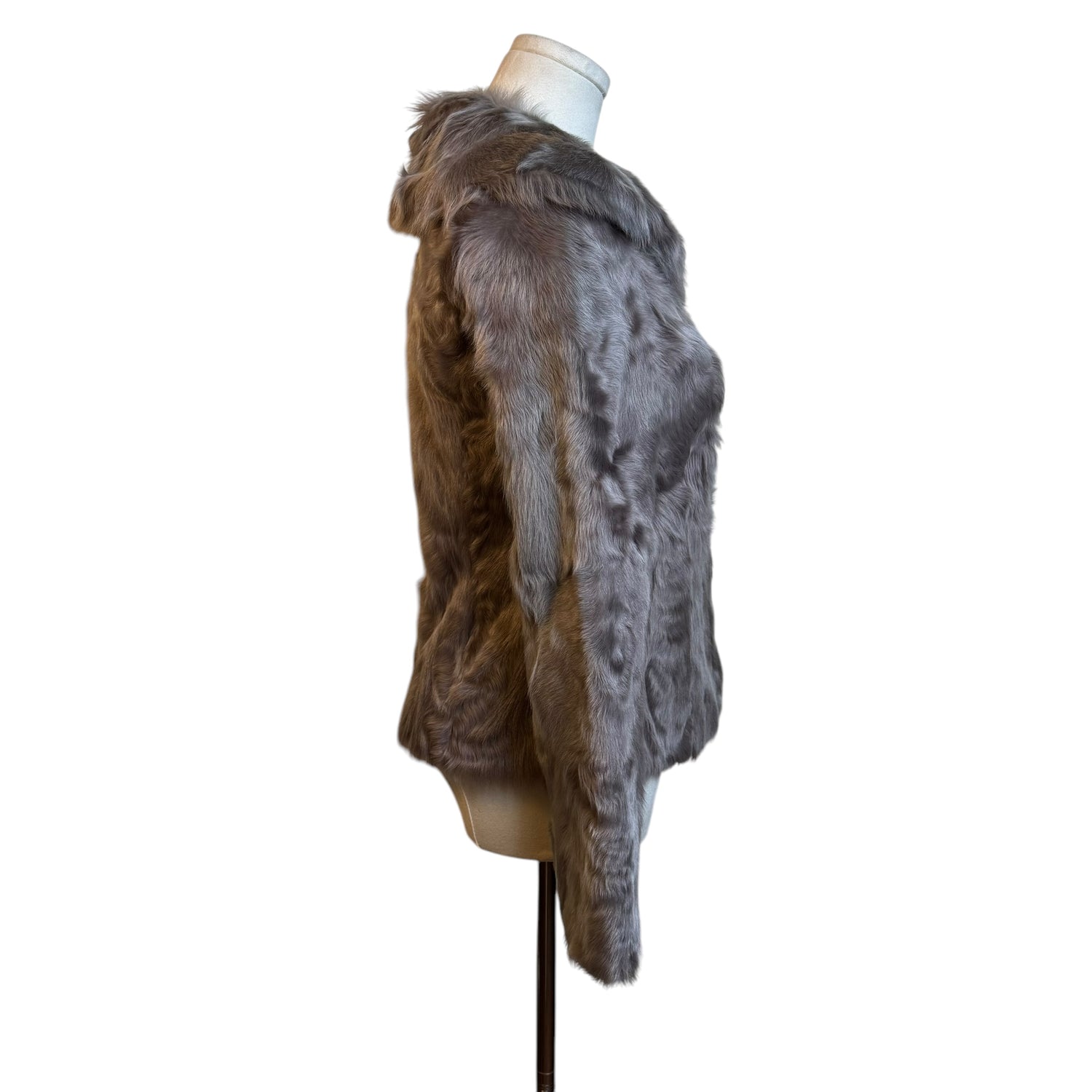 Grey Vintage Fur Jacket