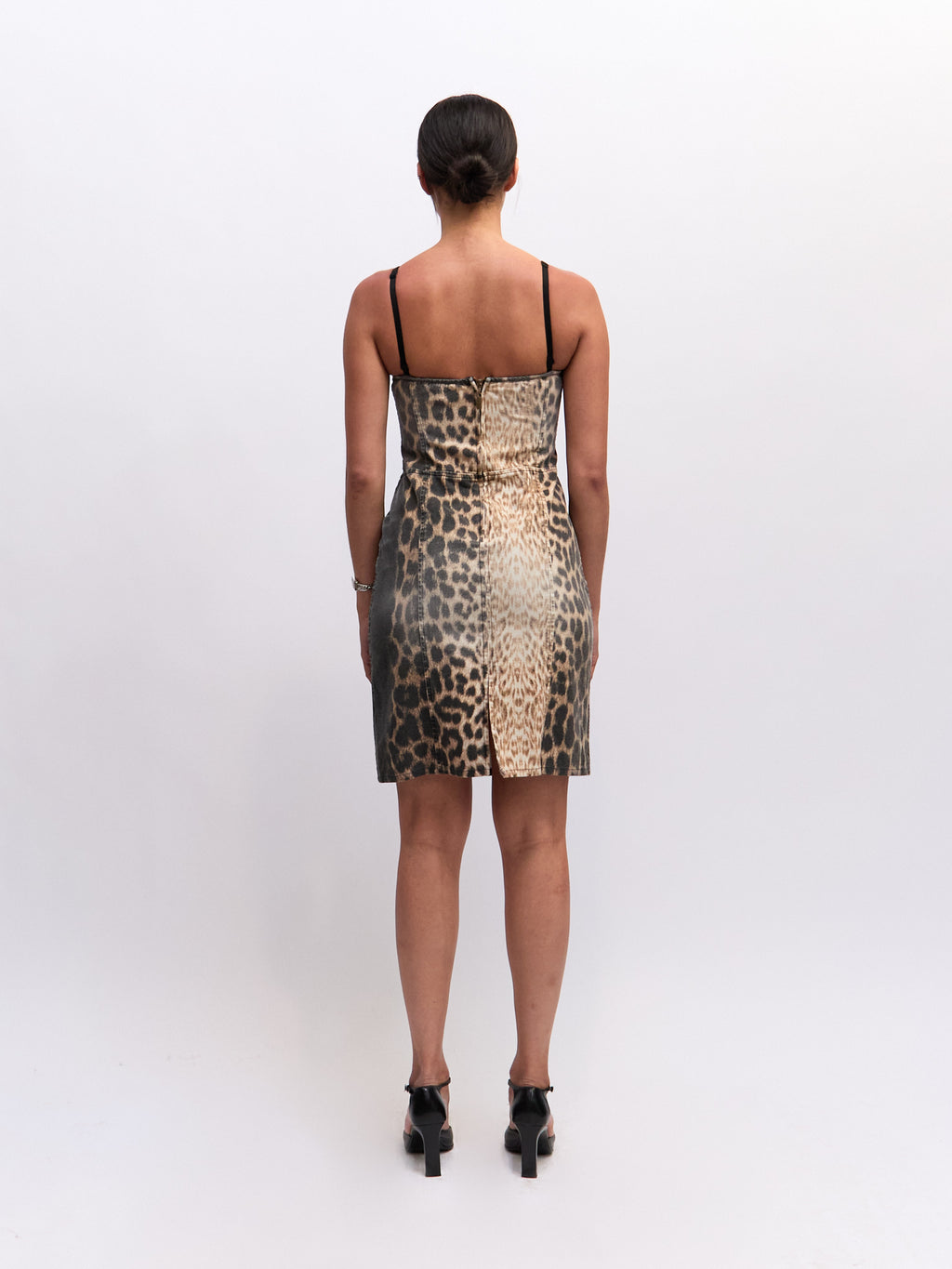 Just Cavalli Cheetah Print Bustier Strap Dress
