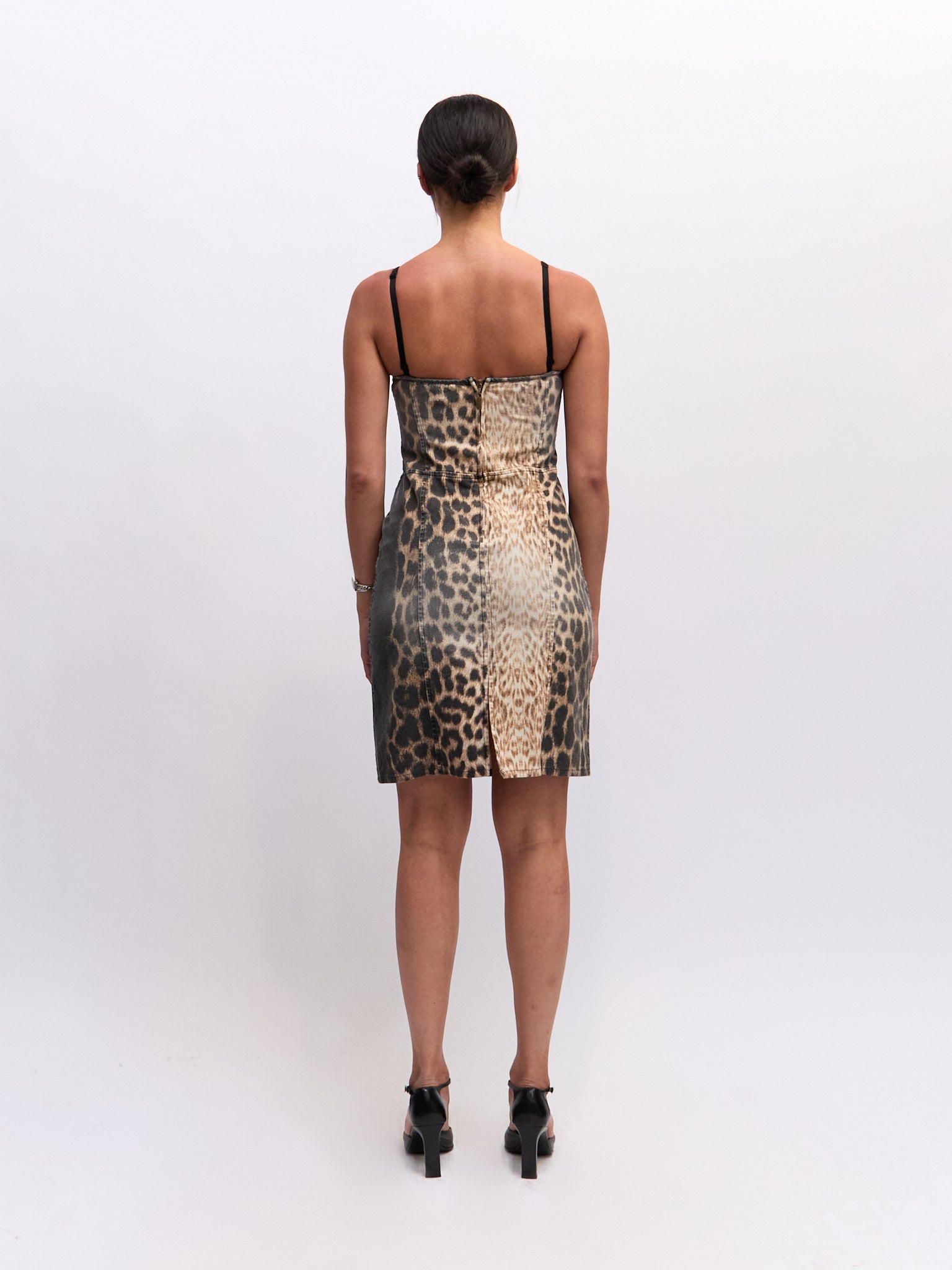 Just Cavalli Cheetah Print Bustier Strap Dress