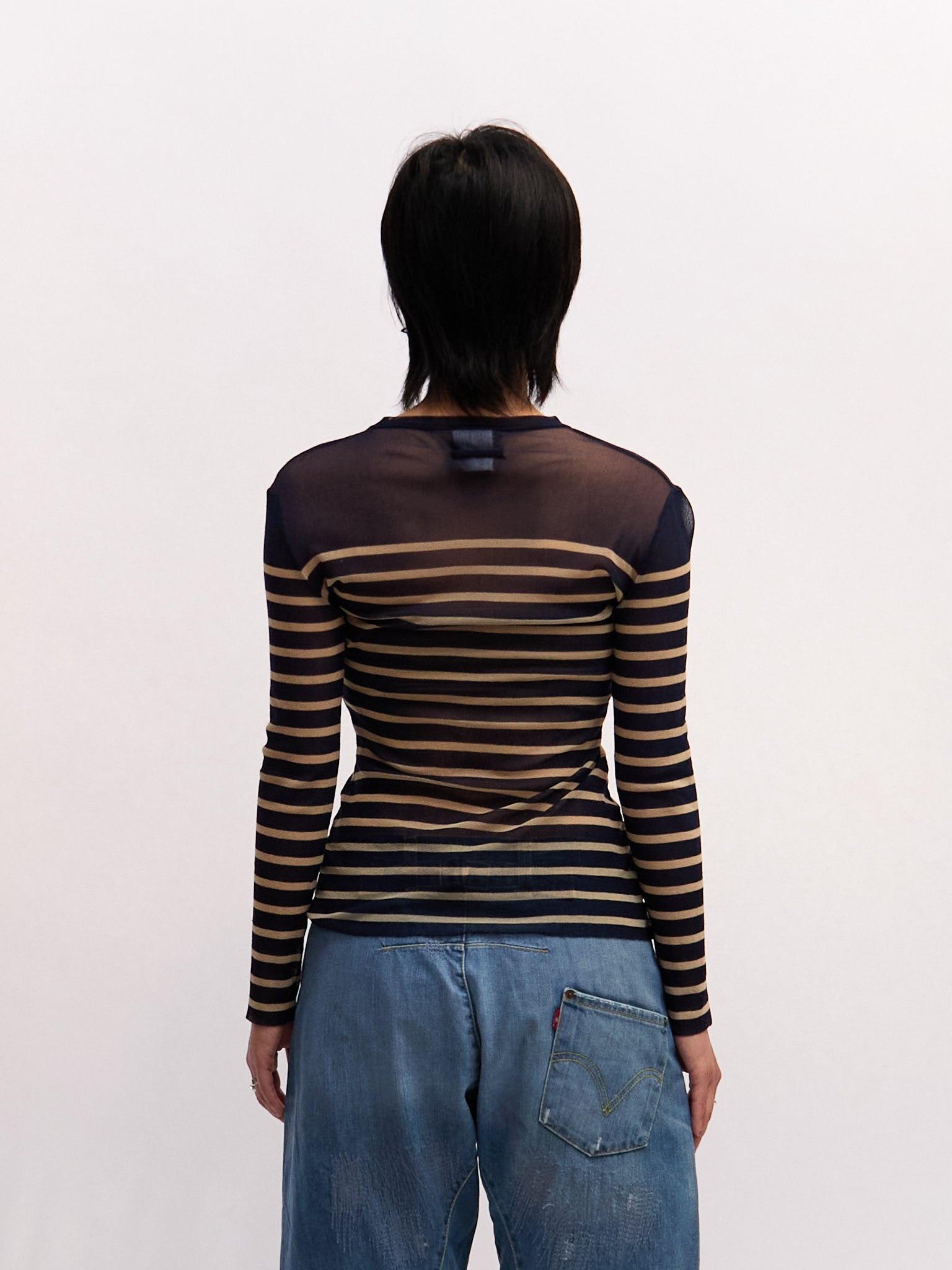 Jean Paul Gaultier Striped Navy Top