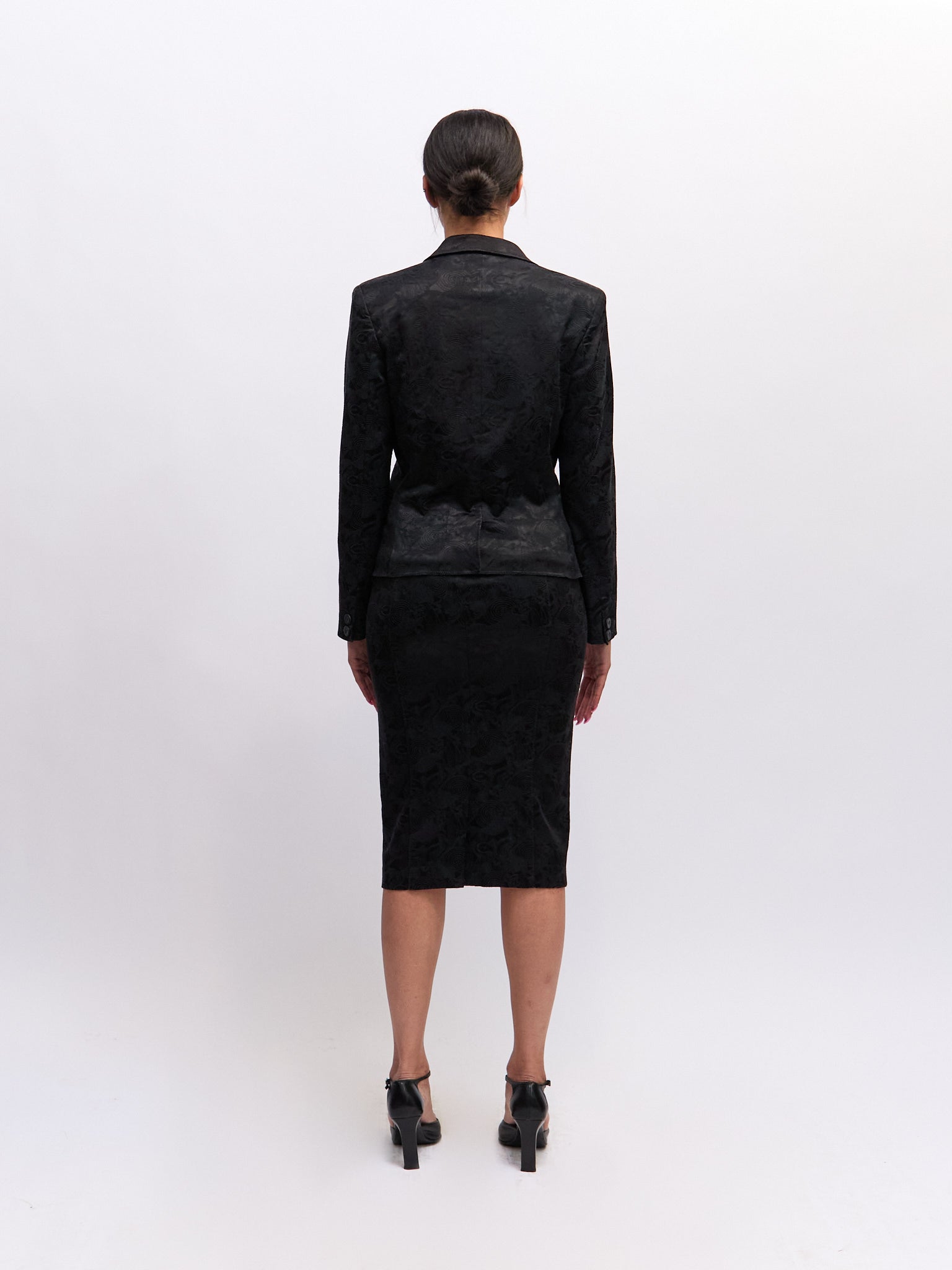 Just Cavalli Black Koi Fish Print Blazer Only [SET]