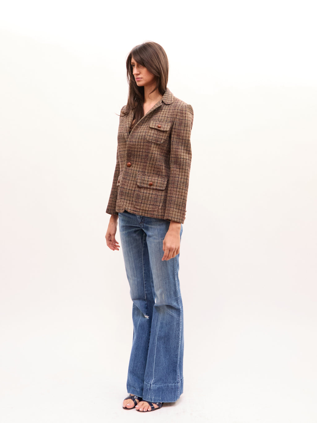 90's Houndstooth Wool Blazer
