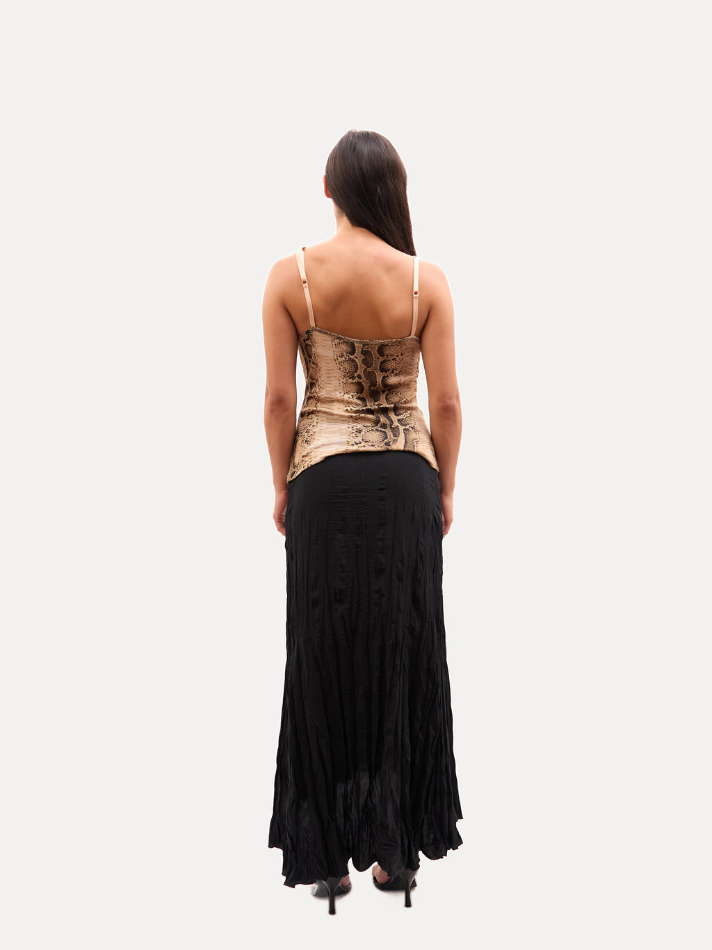 2000s Just Cavalli Gold Snake Print Tank