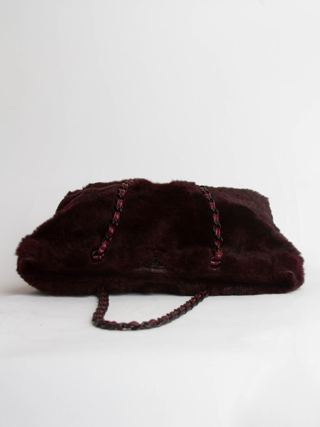 Chanel Rabbit Fur Lambskin Tote