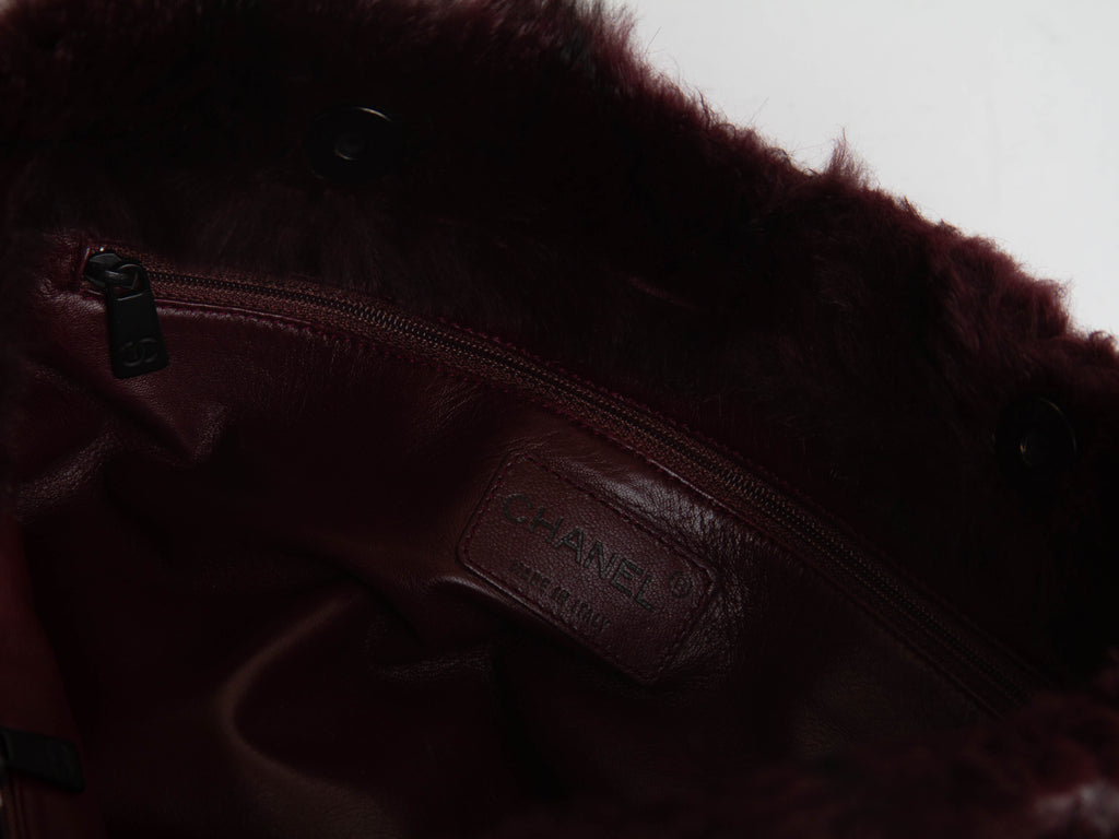 Chanel Rabbit Fur Lambskin Tote