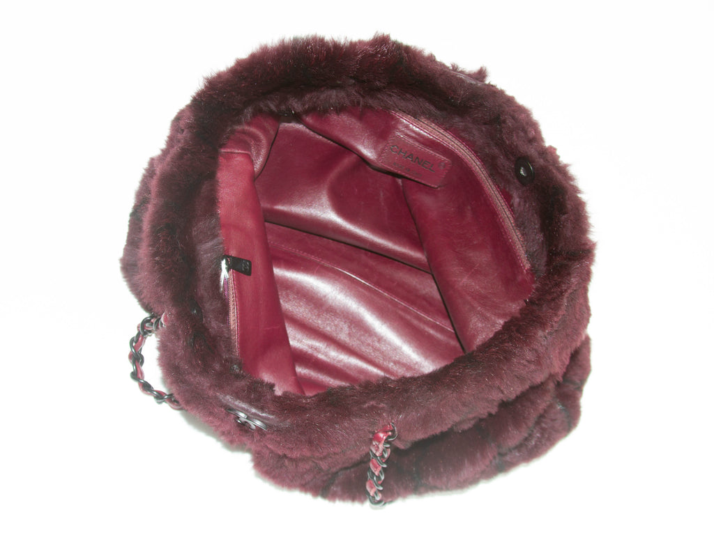 Chanel Rabbit Fur Lambskin Tote