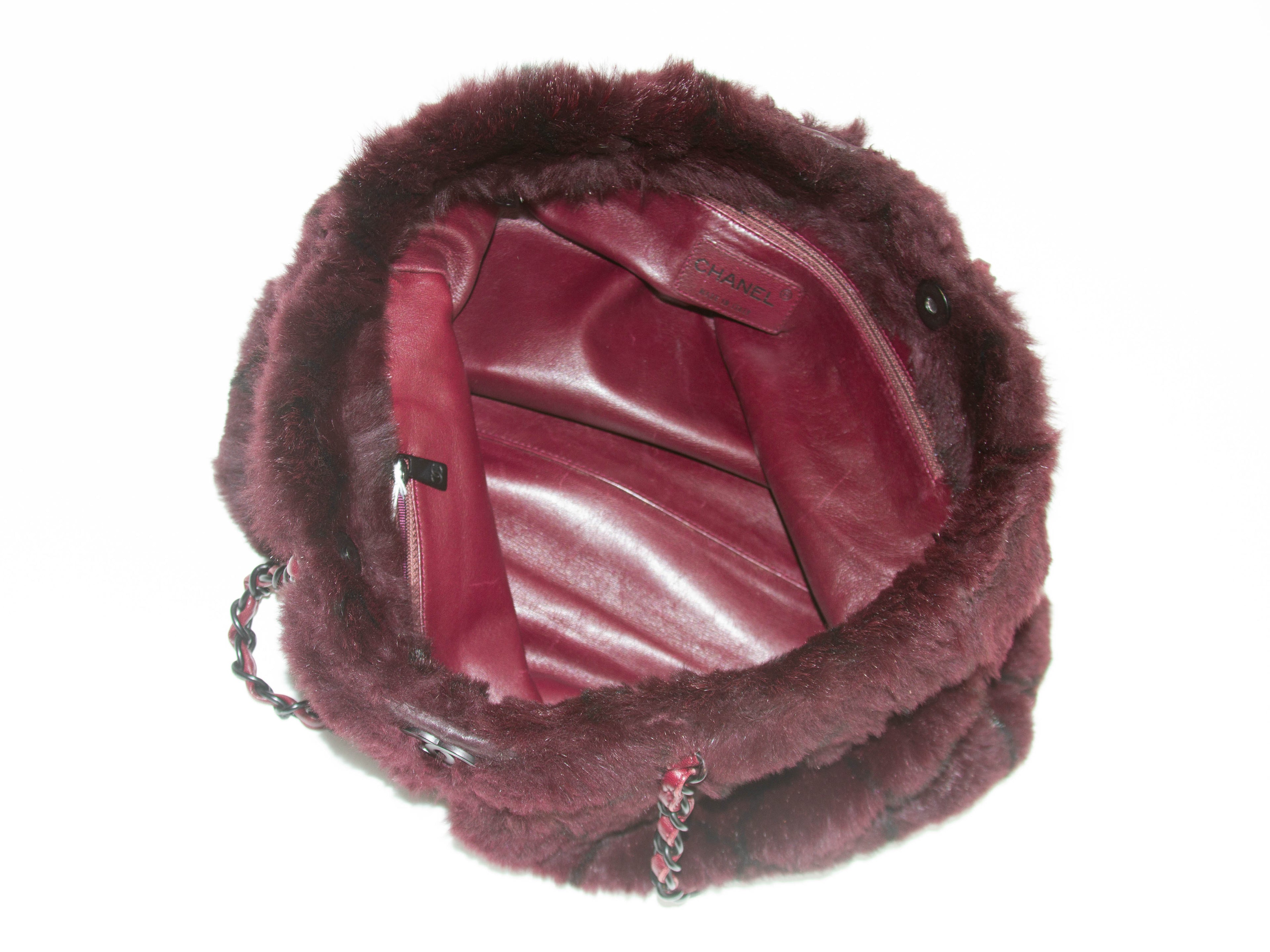 Chanel Rabbit Fur Lambskin Tote