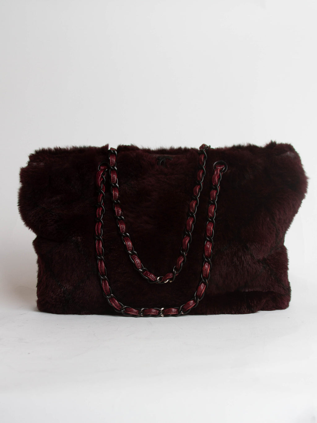 Chanel Rabbit Fur Lambskin Tote