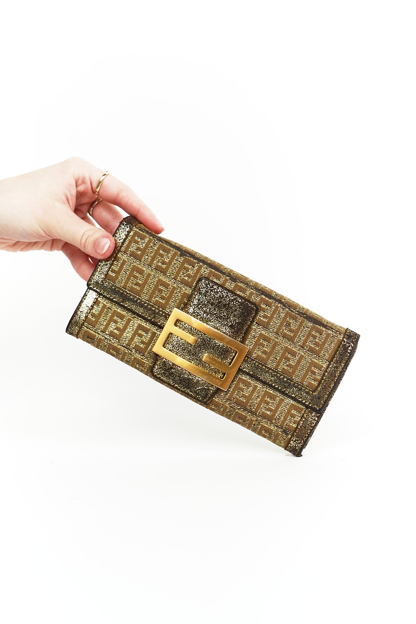 Fendi Gold FF Wallet