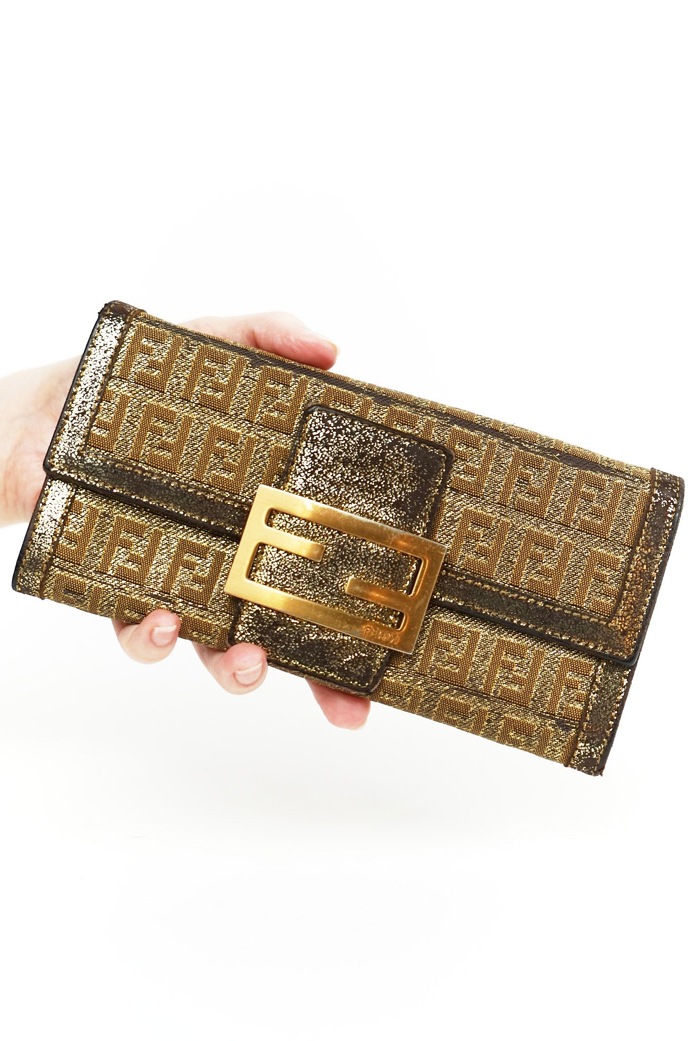 Fendi Gold FF Wallet