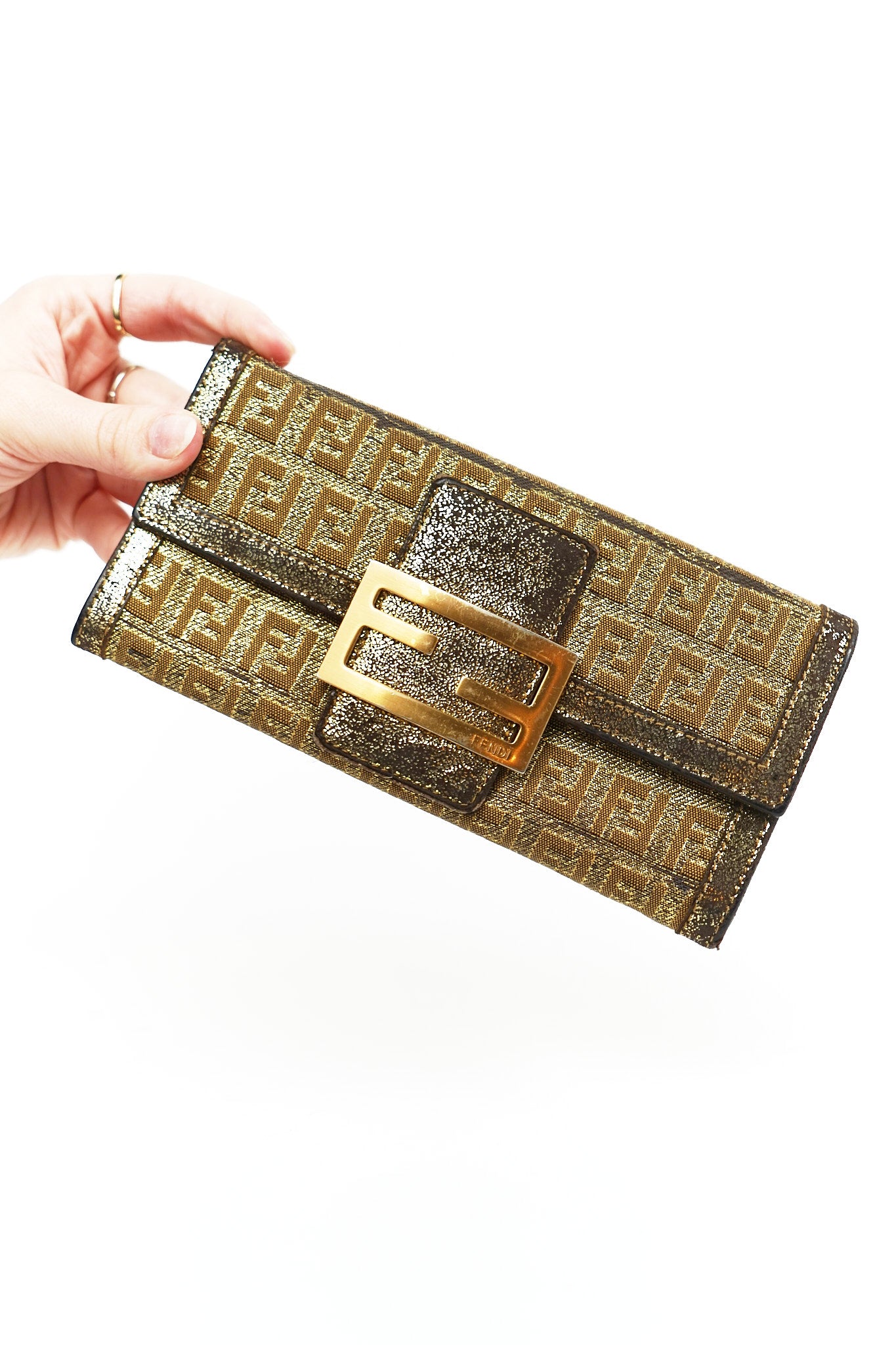 Fendi Gold FF Wallet