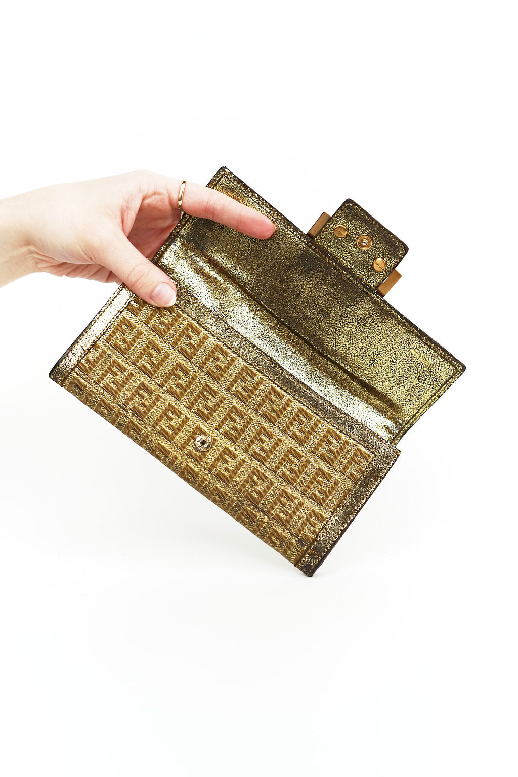 Fendi Gold FF Wallet