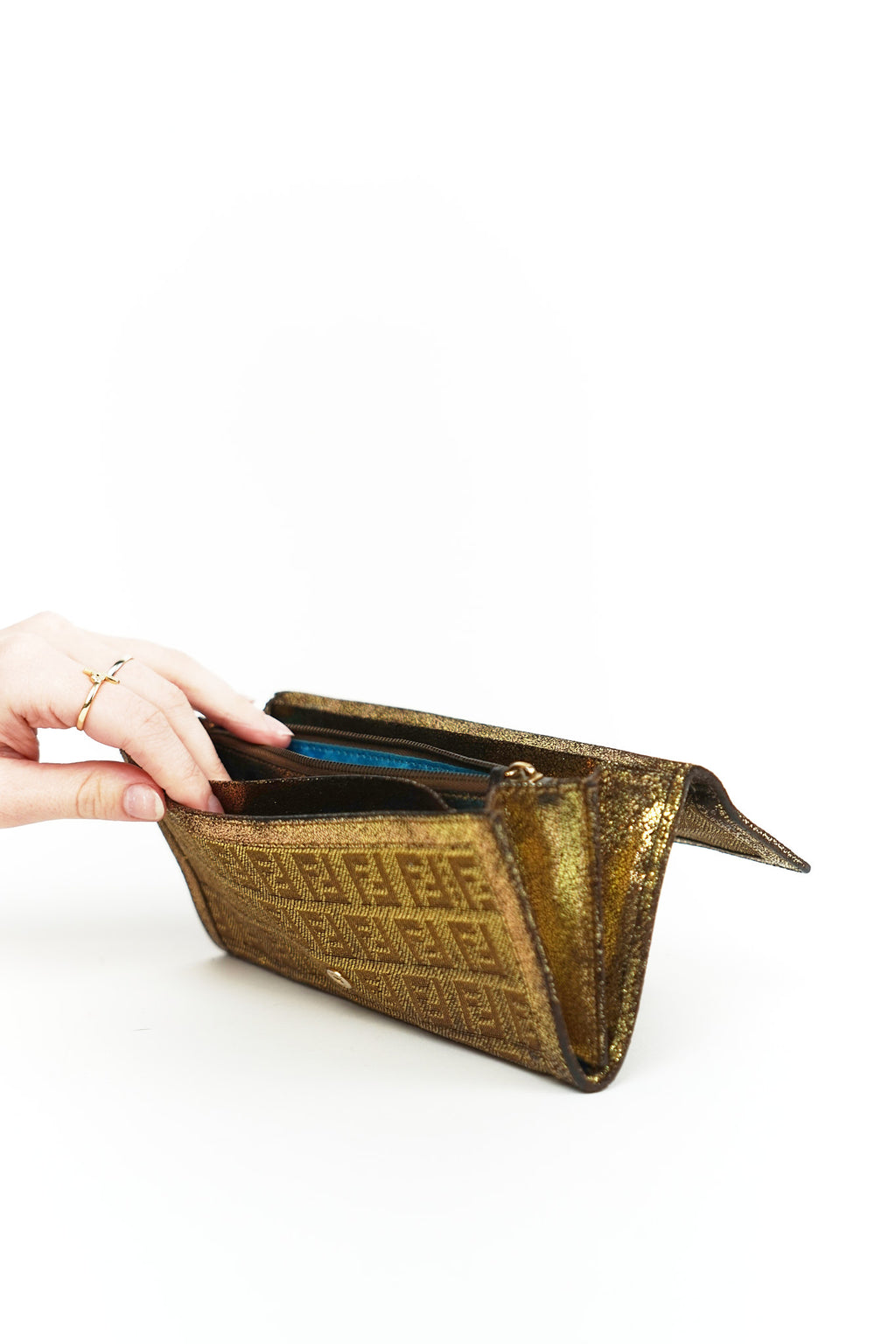 Fendi Gold FF Wallet