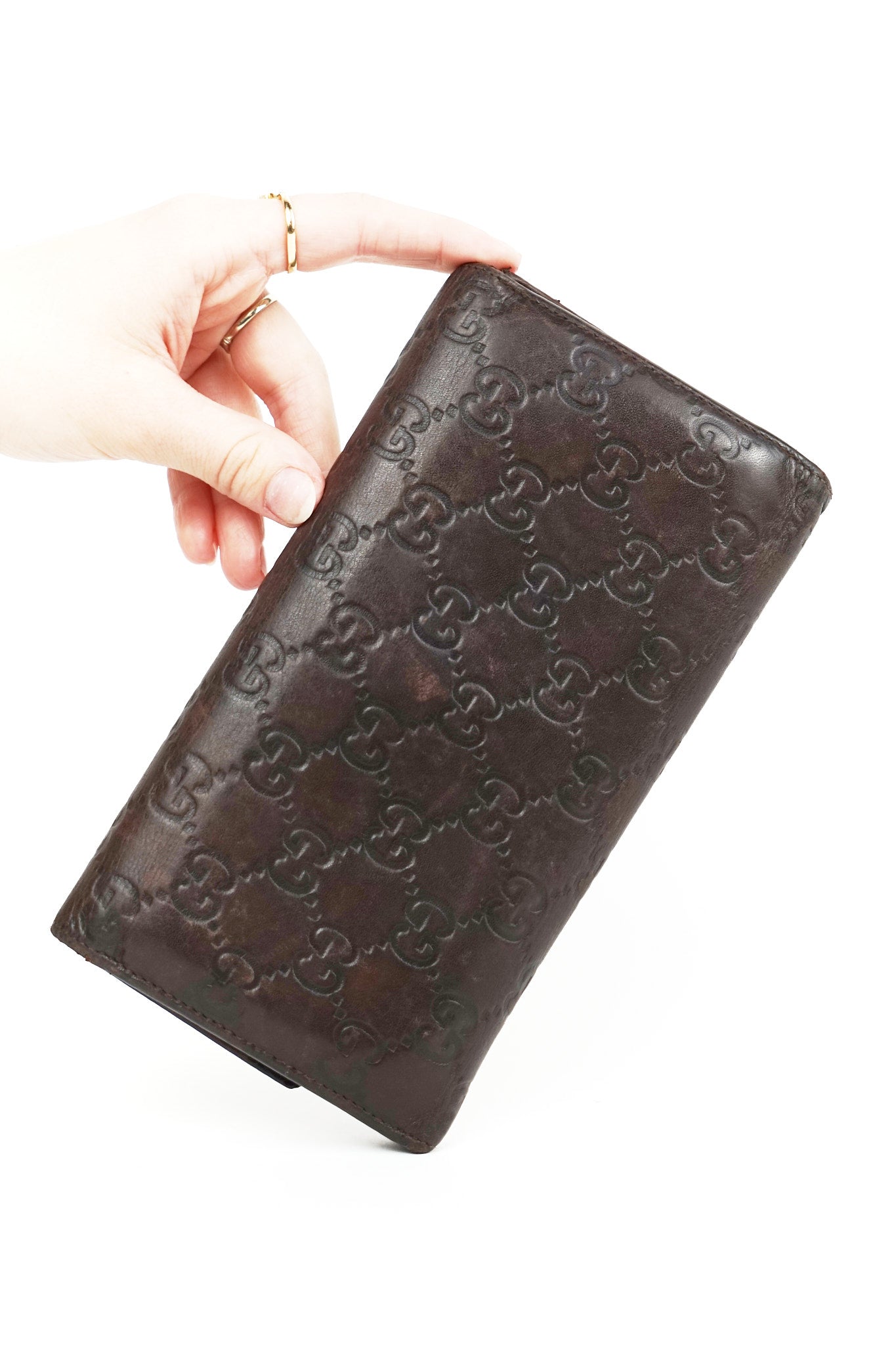 Gucci Brown GG Leather Wallet