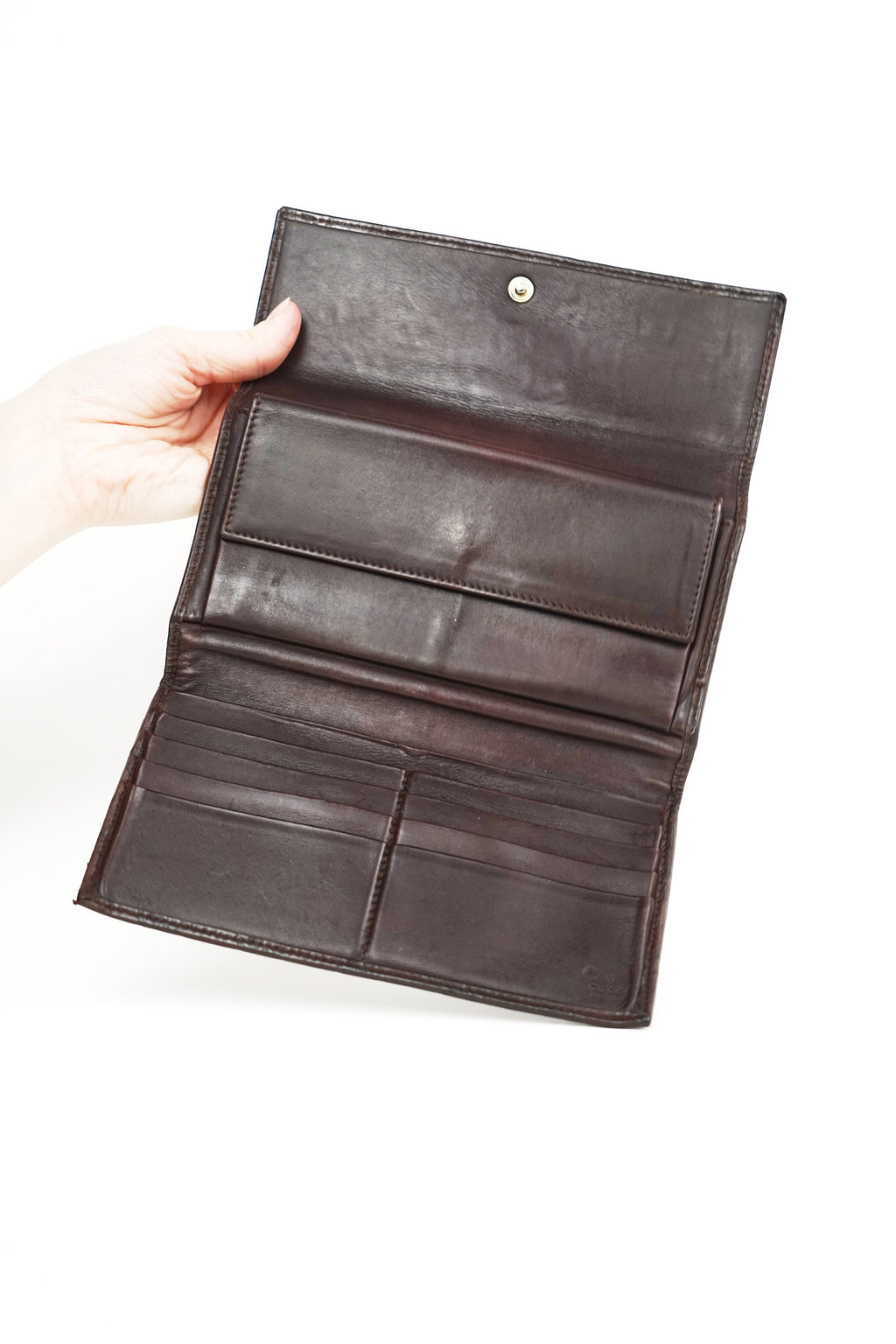 Gucci Brown GG Leather Wallet
