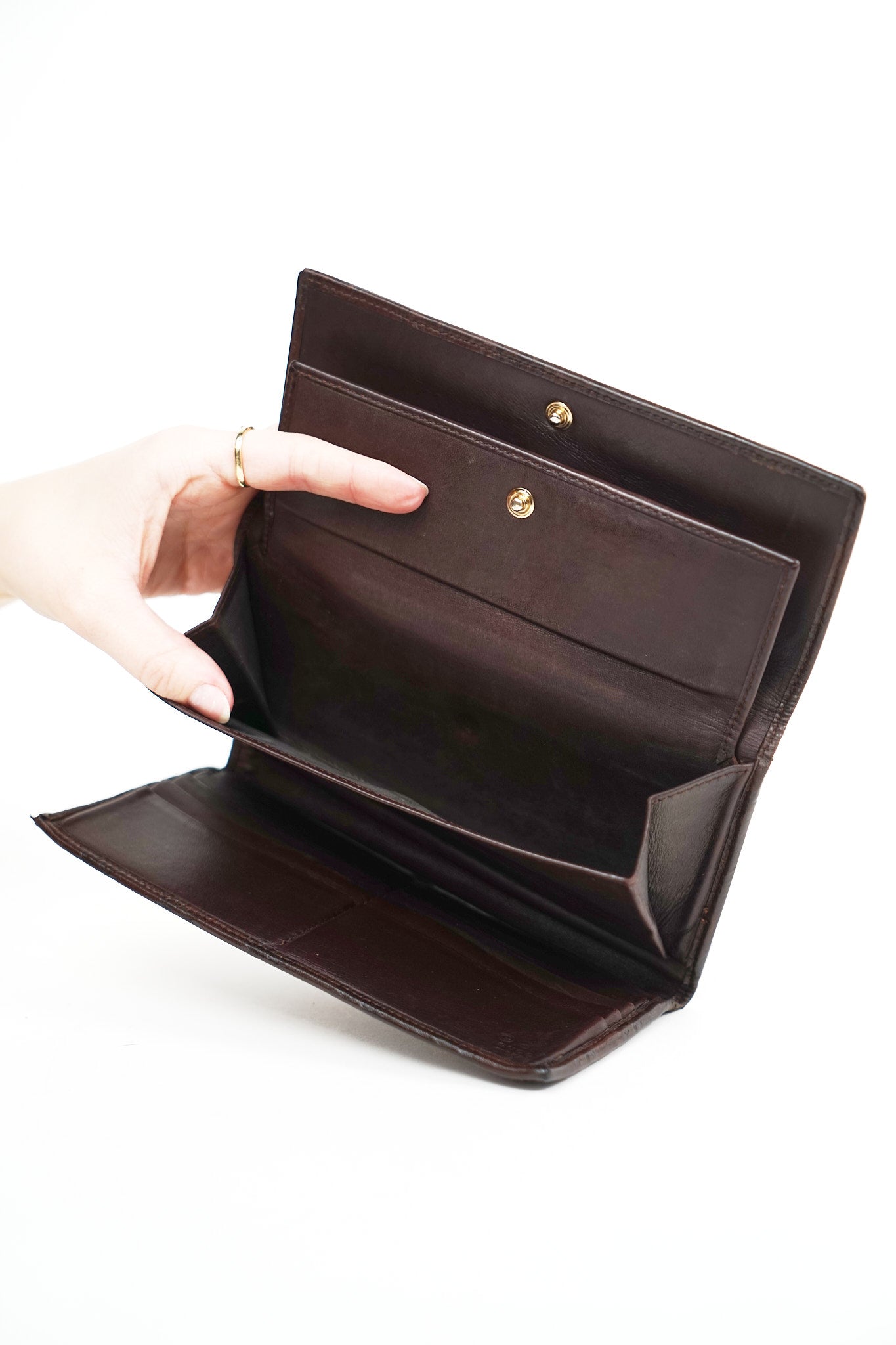Gucci Brown GG Leather Wallet