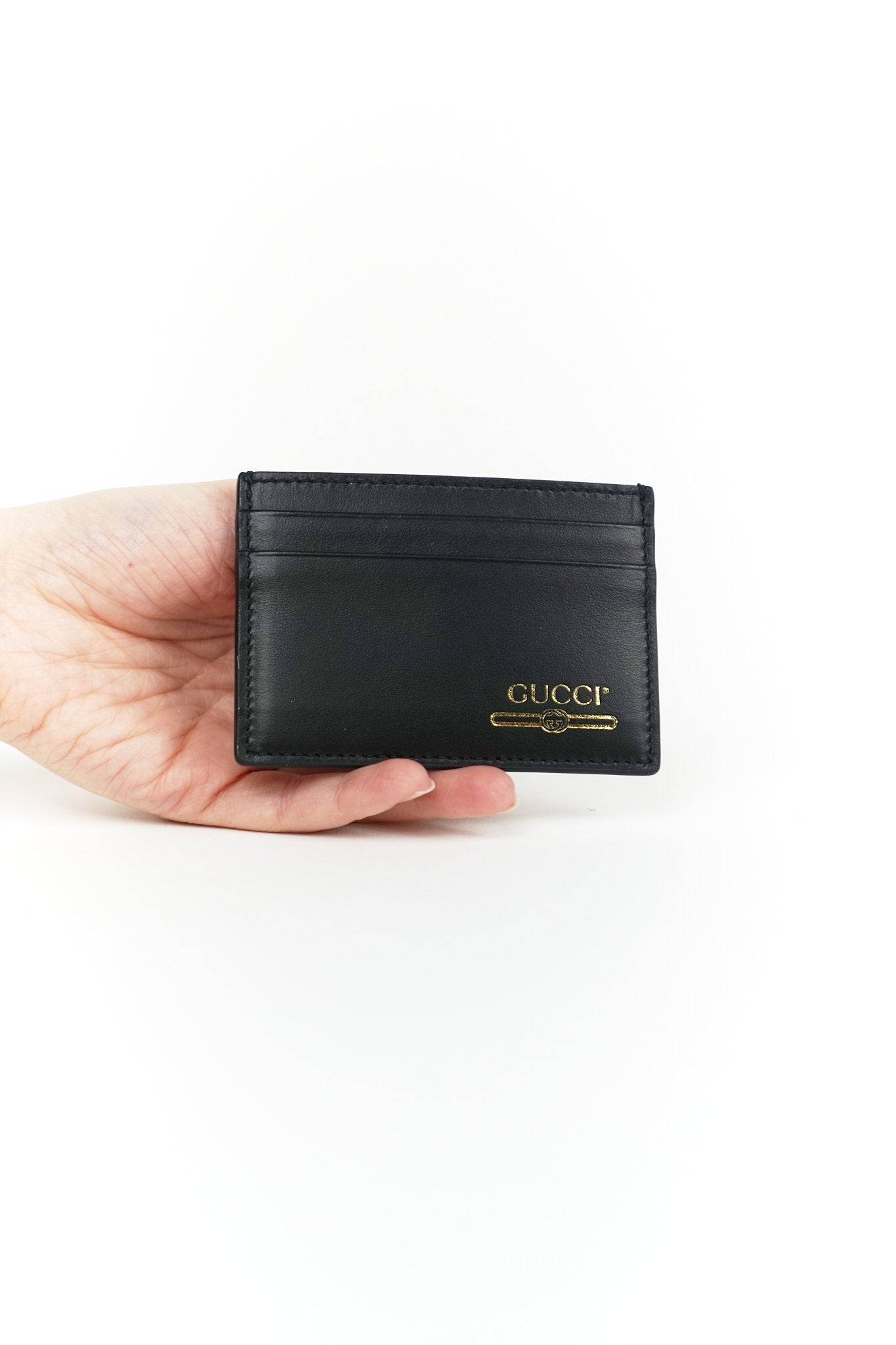 Gucci Black Leather Card Holder