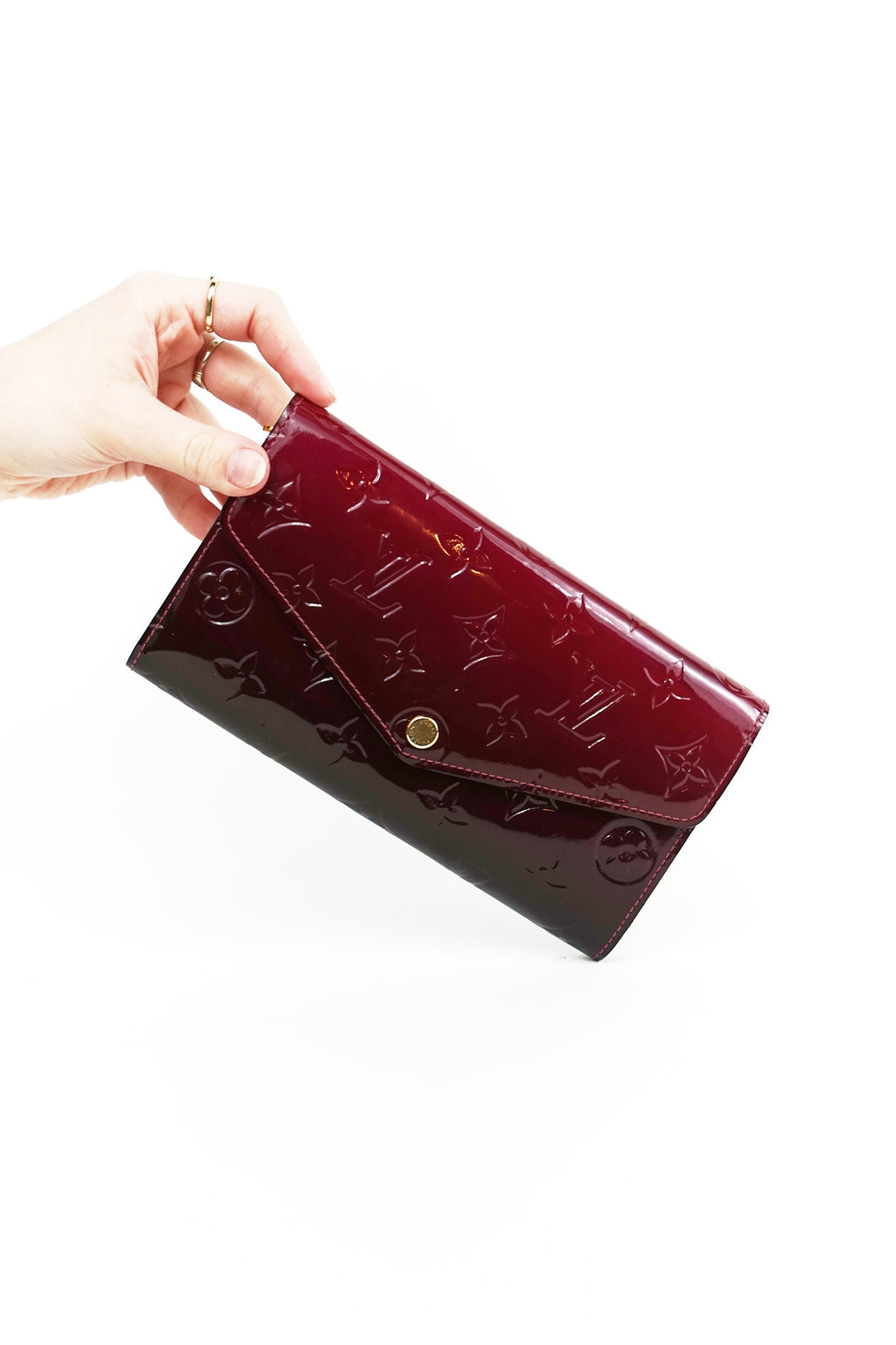 Louis Vuitton Red Gradient Patent Wallet