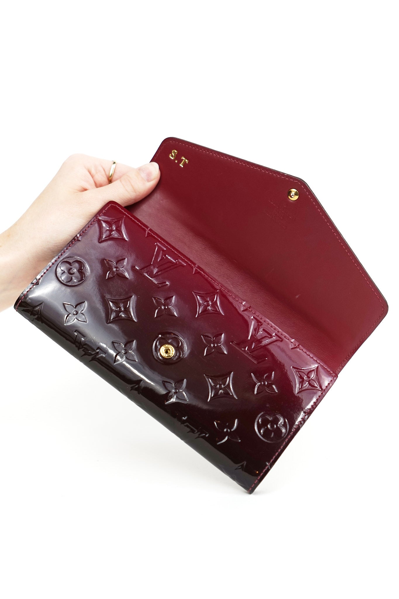 Louis Vuitton Red Gradient Patent Wallet